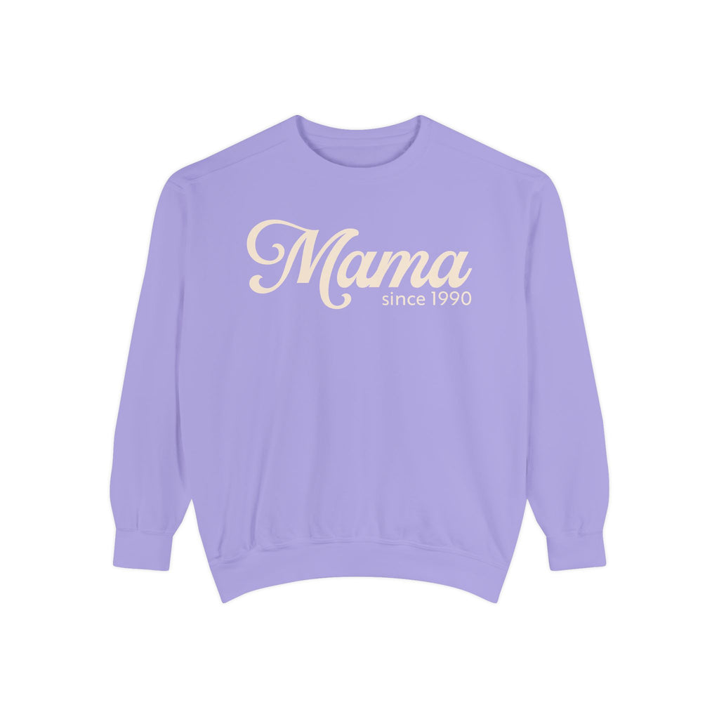 Mama Since 1990 Sweatshirt – Vintage Mom Crewneck Sweatshirt | Minimal Mama Gift for Mother’s Day