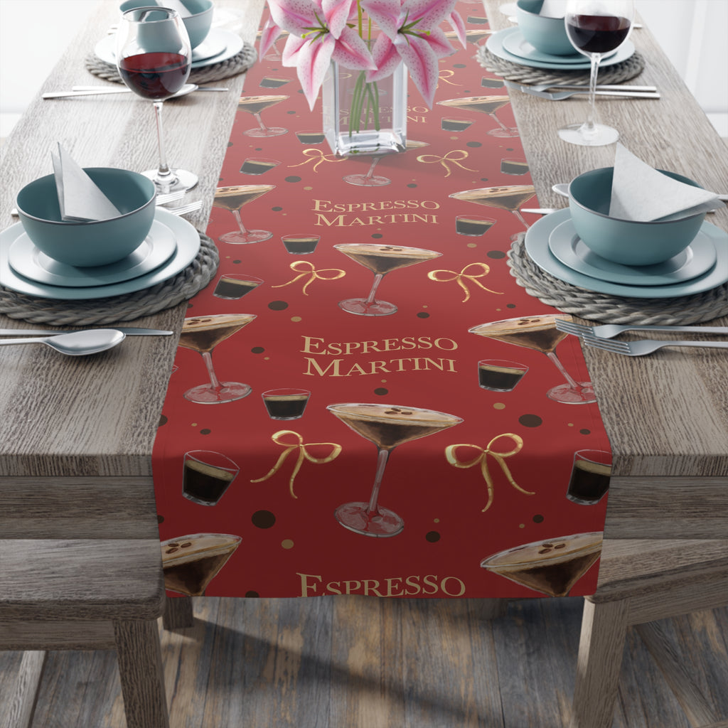 Espresso Martini Table Runner — Red Espresso Collection Inspired Design