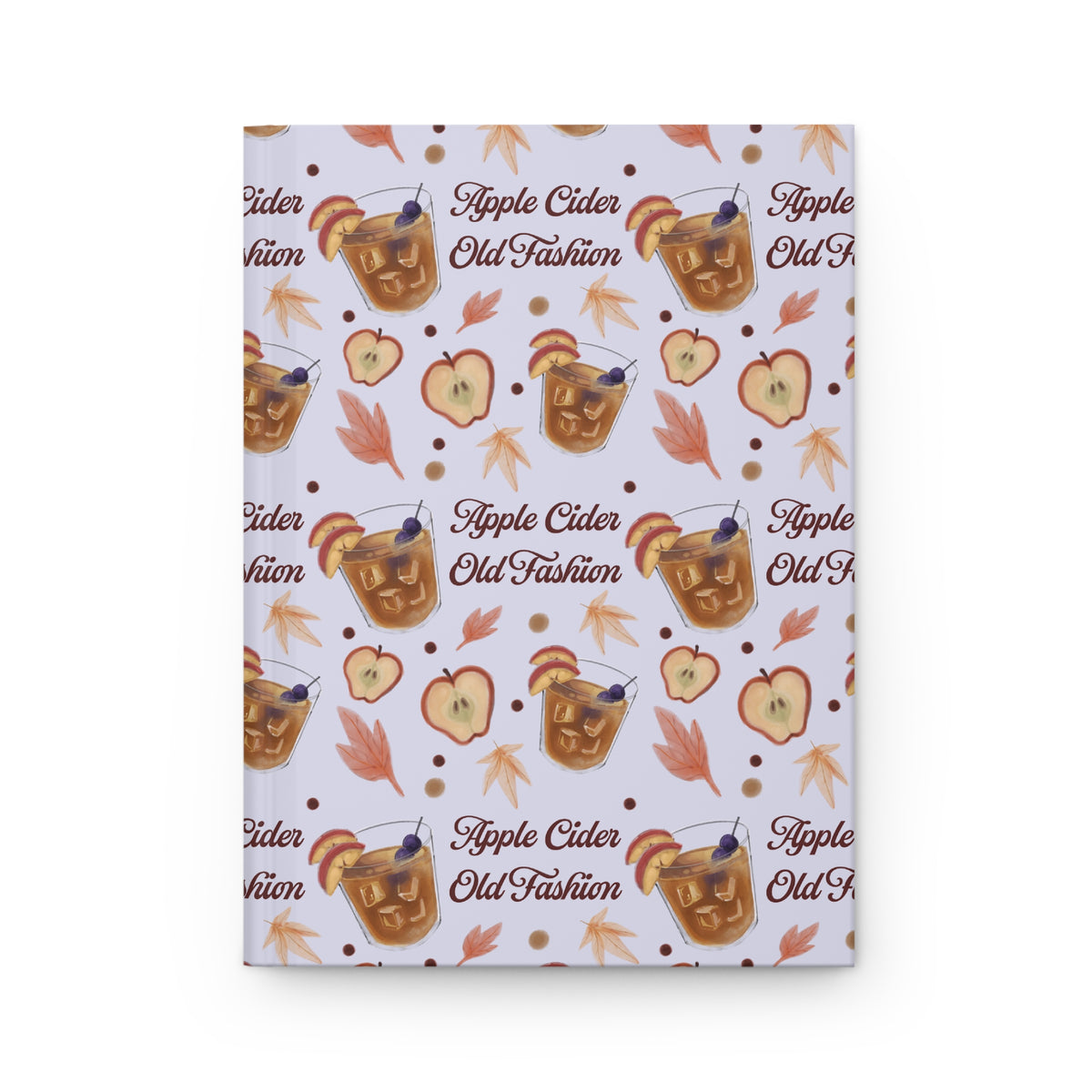Apple Cider Old Fashioned Hardcover Journal — Light Violet Apple Cider Collection Inspired Design