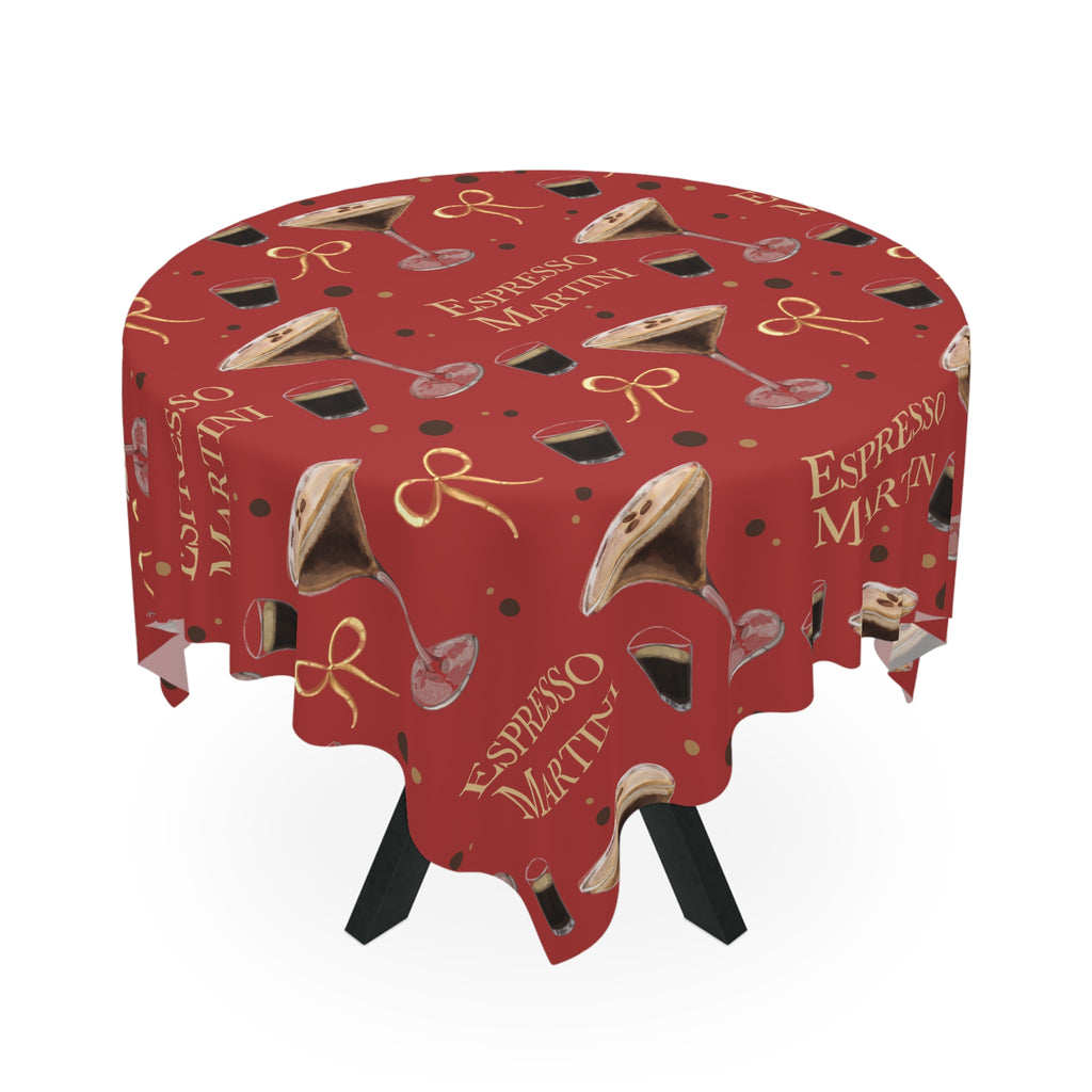 Espresso Martini Tablecloth – Red Espresso Collection Inspired Design