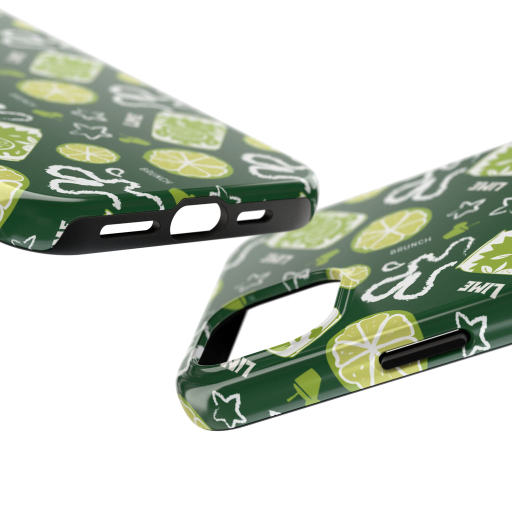 Lime Brunch Fruit Collection Tough Phone Case — Green Aperol Inspired Design