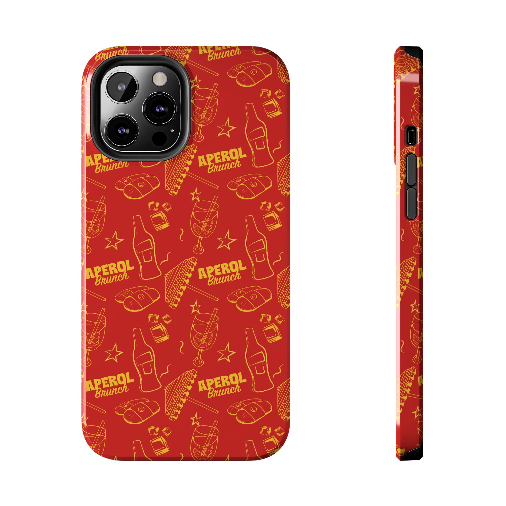 Red Aperol Brunch Tough Phone Case — Citrus Cocktail Protective Cover