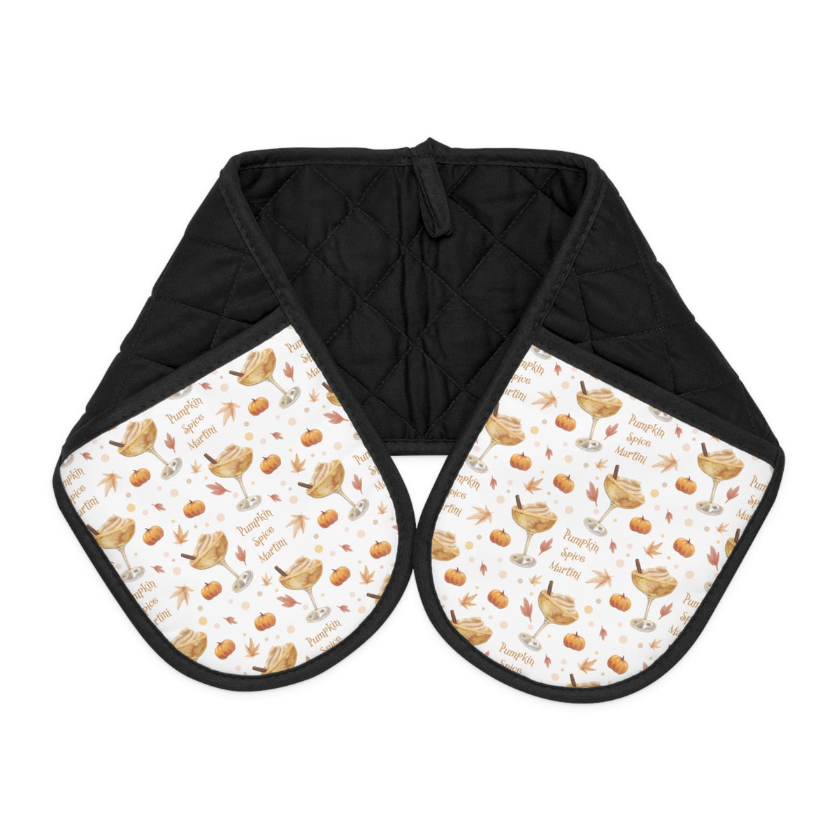 Pumpkin Spice Martini Double Oven Mitt — White Pumpkin Collection Inspired Design