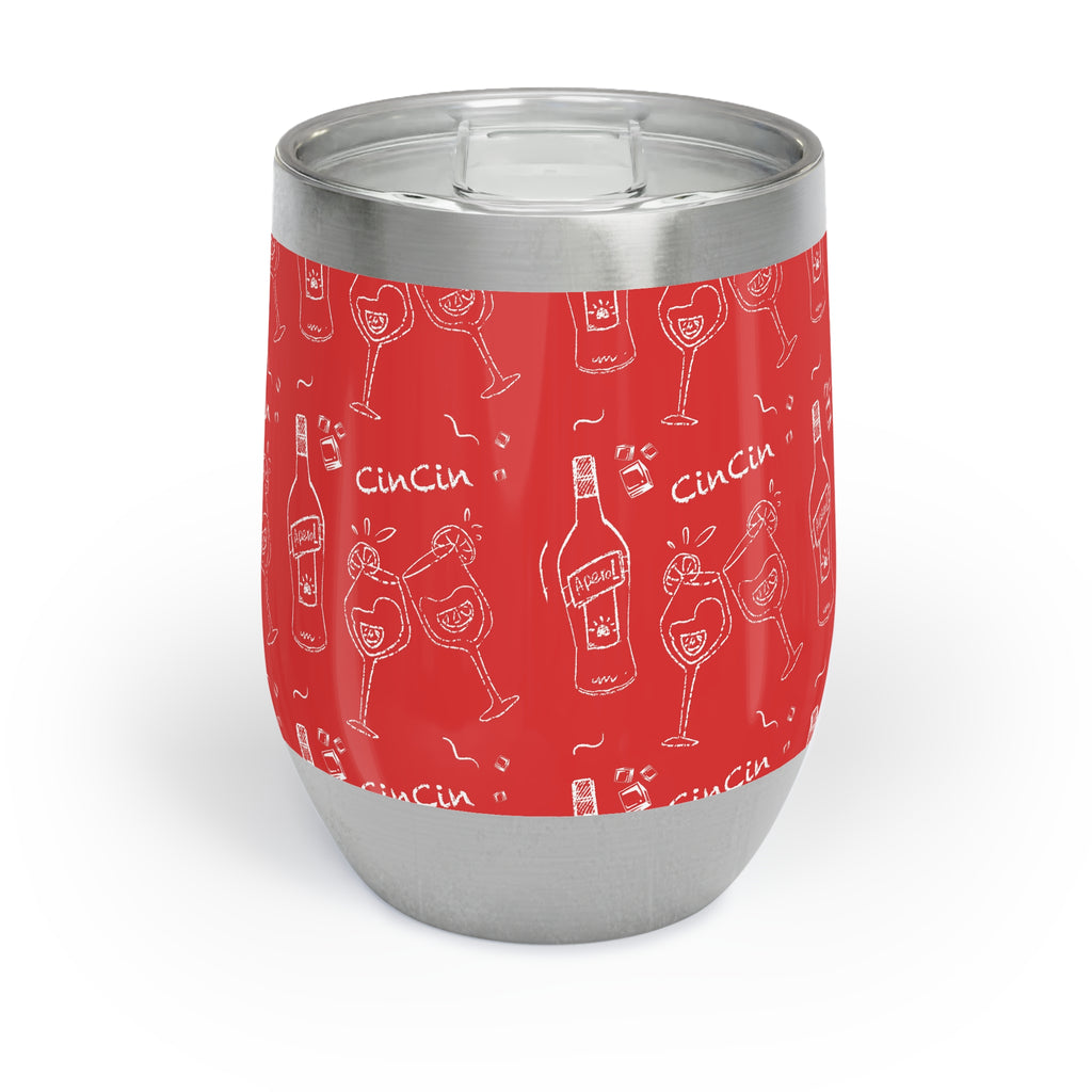 Cin Cin Cocktail Wine Tumbler — Red Aperol Inspired Design