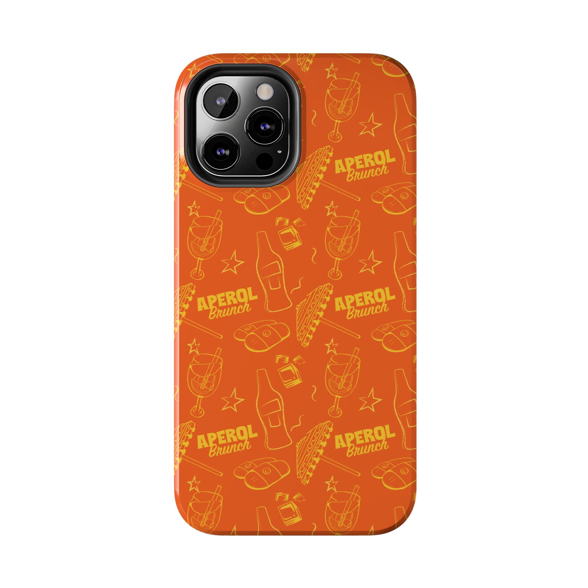 Aperol Brunch Collection Tough Phone Case - Orange and Yellow Brunch Inspired Design