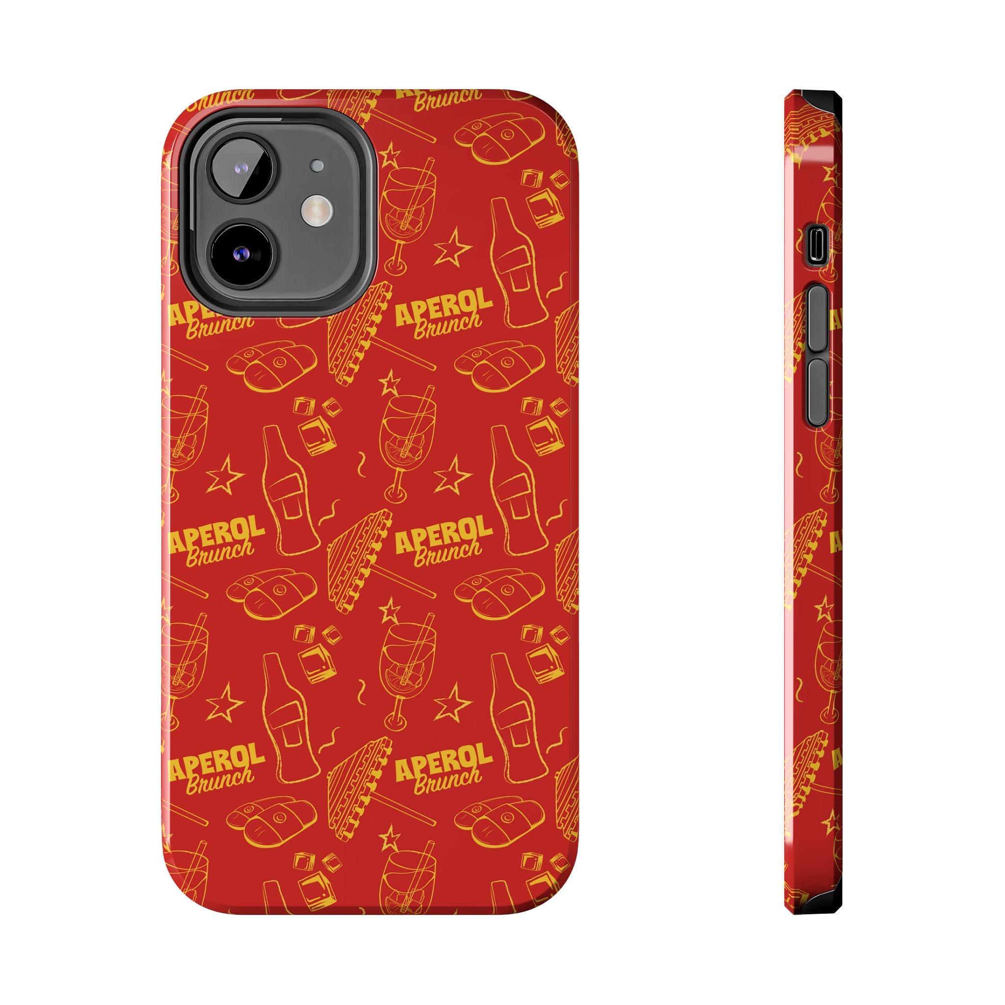 Red Aperol Brunch Tough Phone Case — Citrus Cocktail Protective Cover