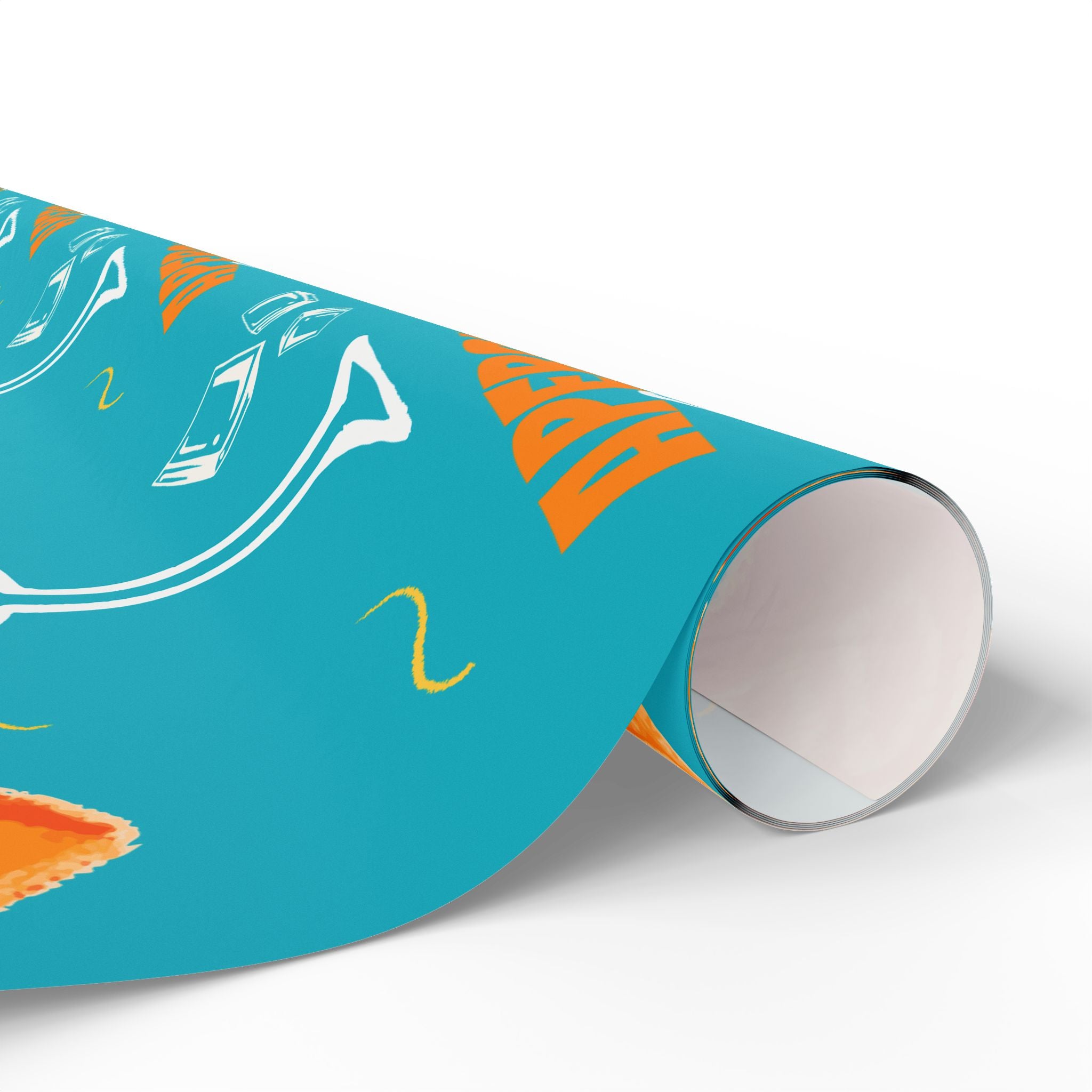 Aperol Spritz Peel Wrapping Paper Roll — Turquoise Spritz Collection Inspired Design