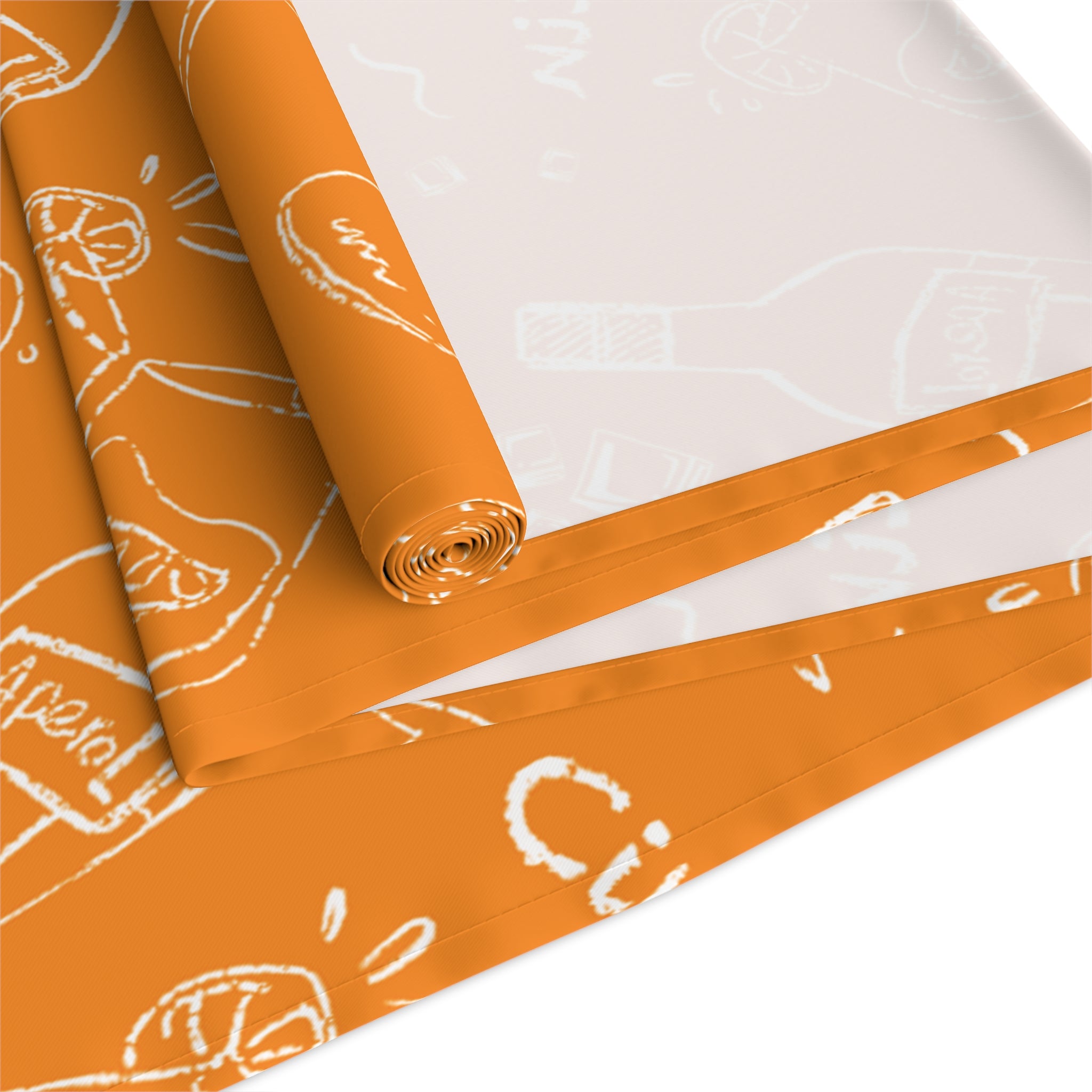 Cin Cin Spritz Table Runner — Orange Citrus Cocktail Pattern