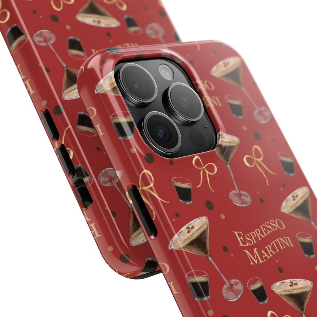 Espresso Martini Tough Phone Case — Red Espresso Collection Inspired Design