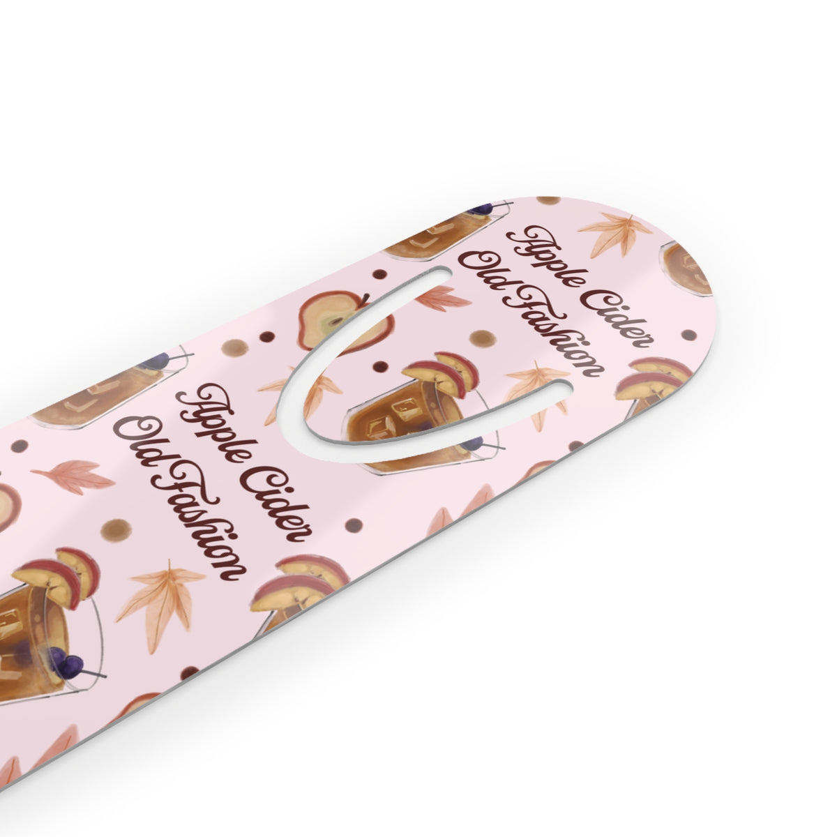 Apple Cider Old Fashioned Metal Bookmark — Light Pink Apple Cider Collection Inspired Design