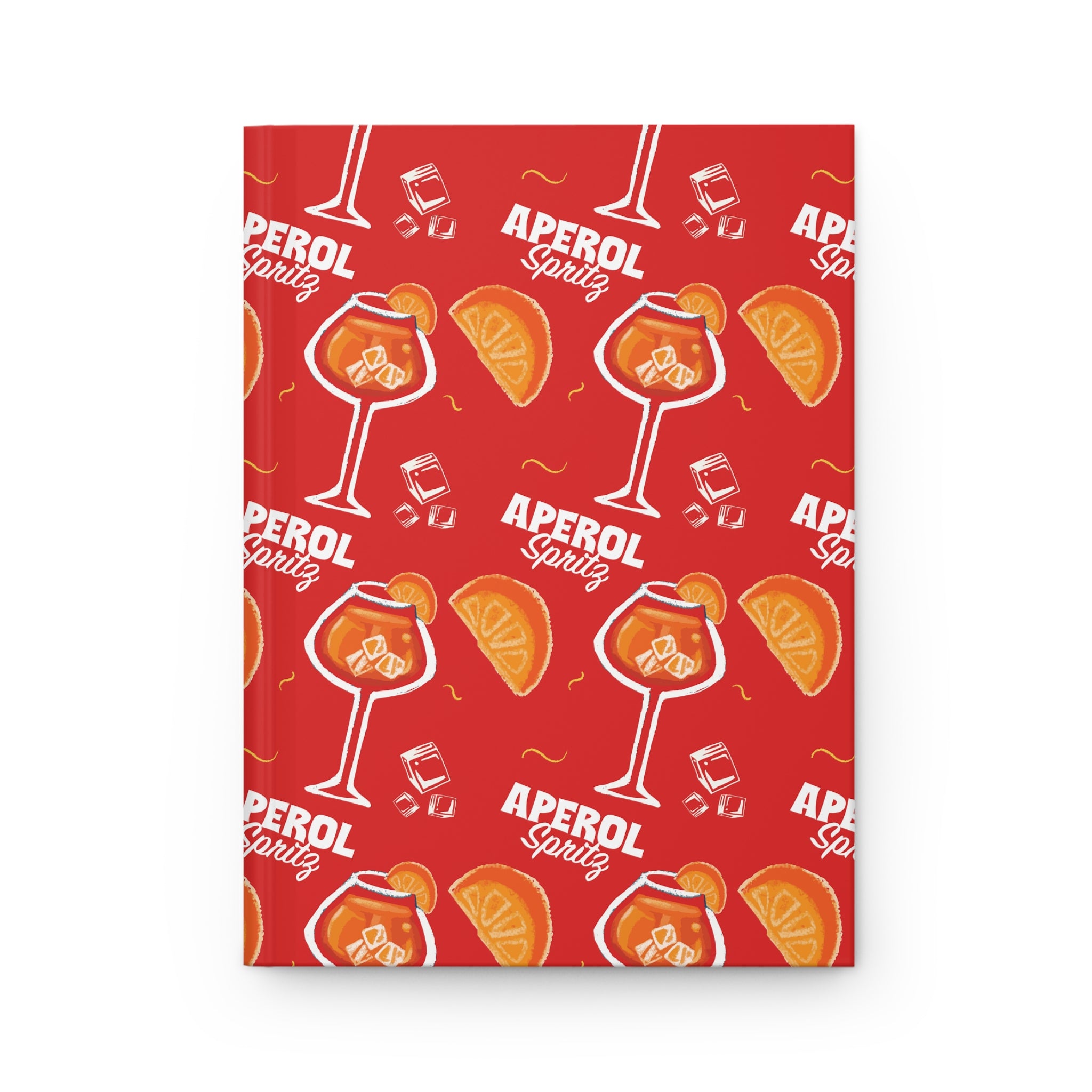 Aperol Spritz Hardcover Journal — Red Aperol Inspired Design