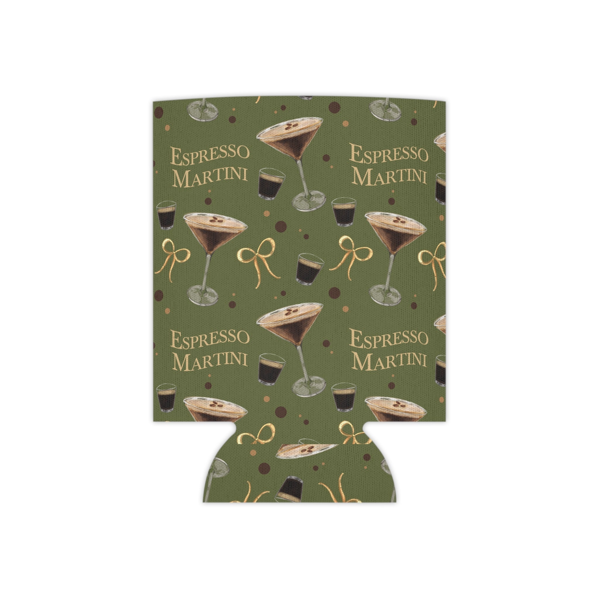 Espresso Martini Can Cooler — Olive Green Espresso Collection Inspired Design