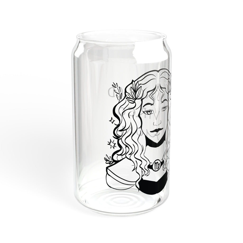Virgo Mom Gift – Zodiac 16oz Glass Cup for Mom | Astrology Sipper Glass