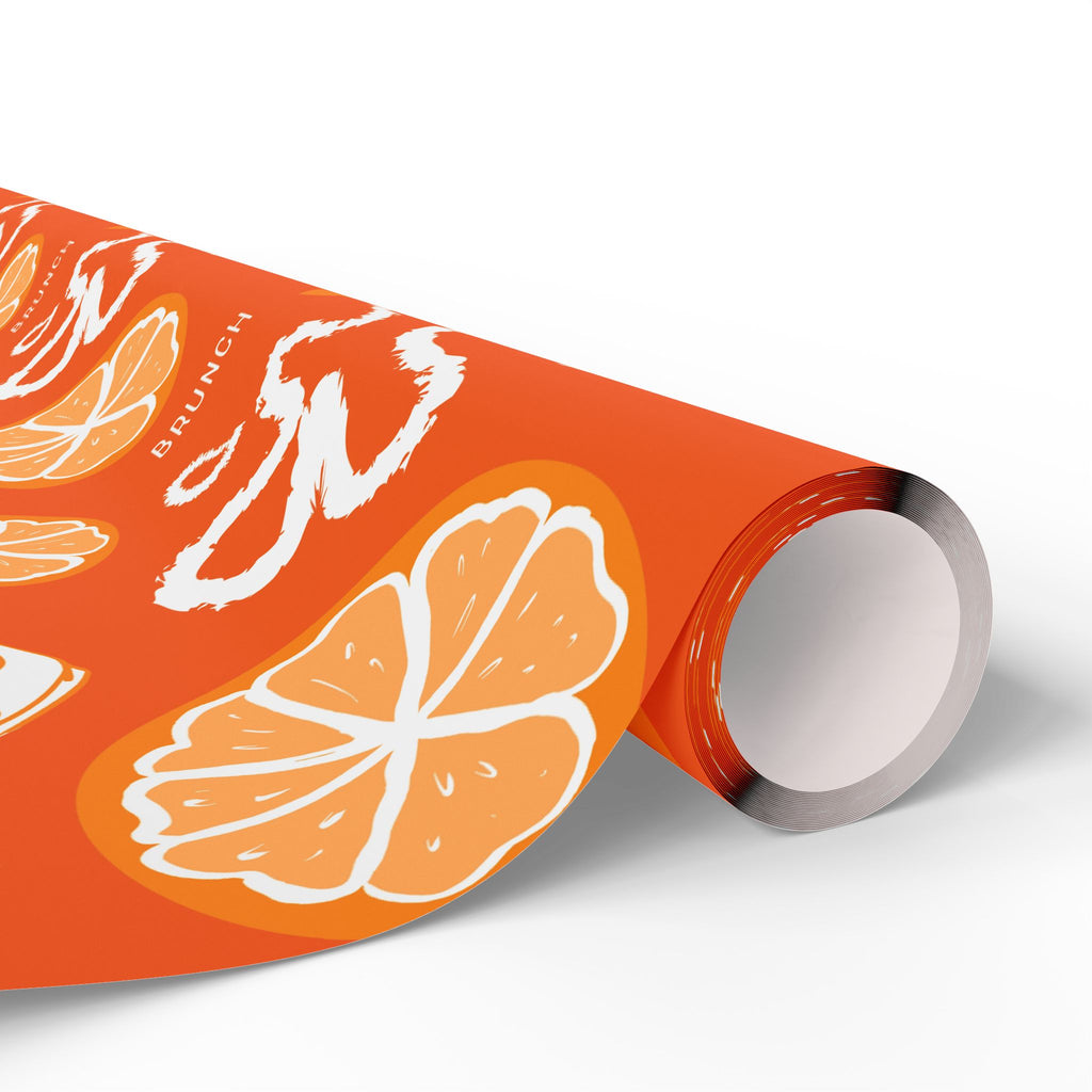 Orange Fruit Brunch Peel Wrapping Paper Roll — Orange Fruit Brunch Collection Inspired Design