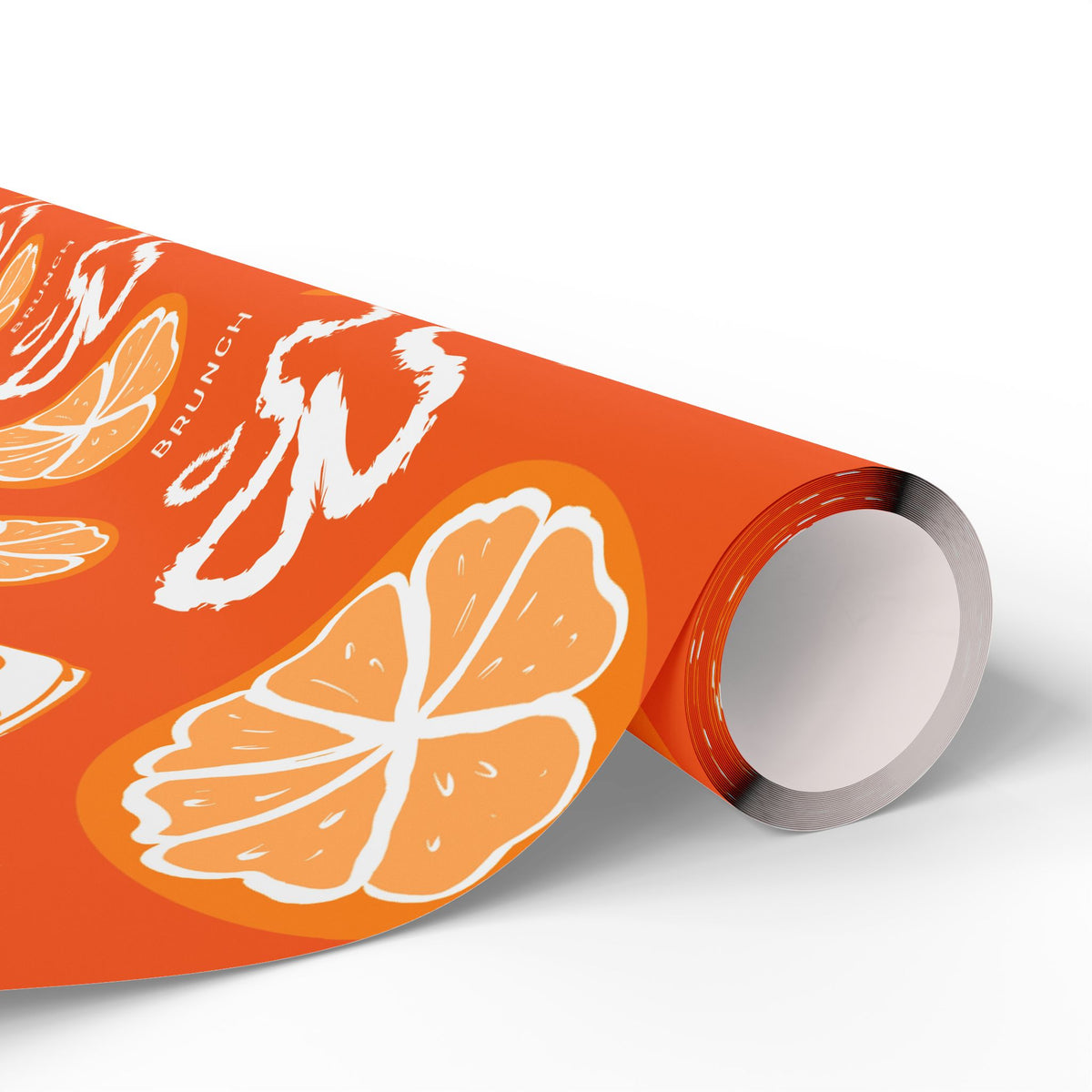 Orange Fruit Brunch Peel Wrapping Paper Roll — Orange Fruit Brunch Collection Inspired Design