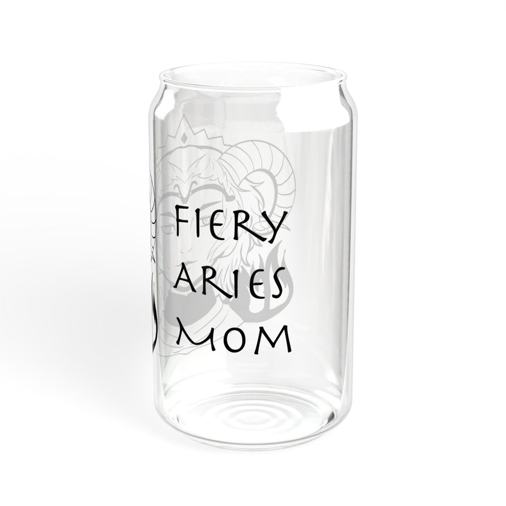 Aries Mom Glass Cup – 16oz Zodiac Gift for Mom | Astrology Drinkware
