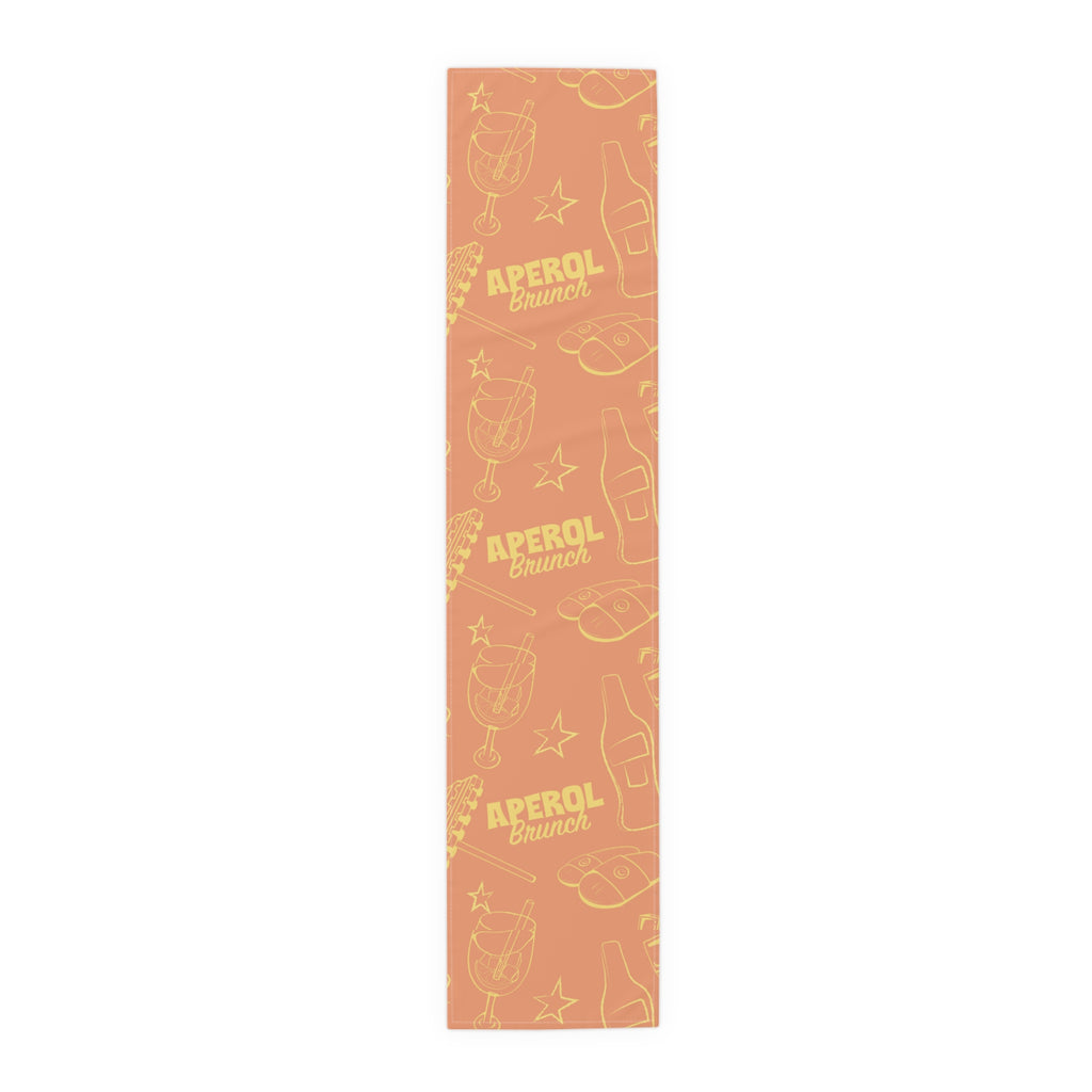 Aperol Brunch Table Runner - Orange and Yellow Brunch Inspired Design