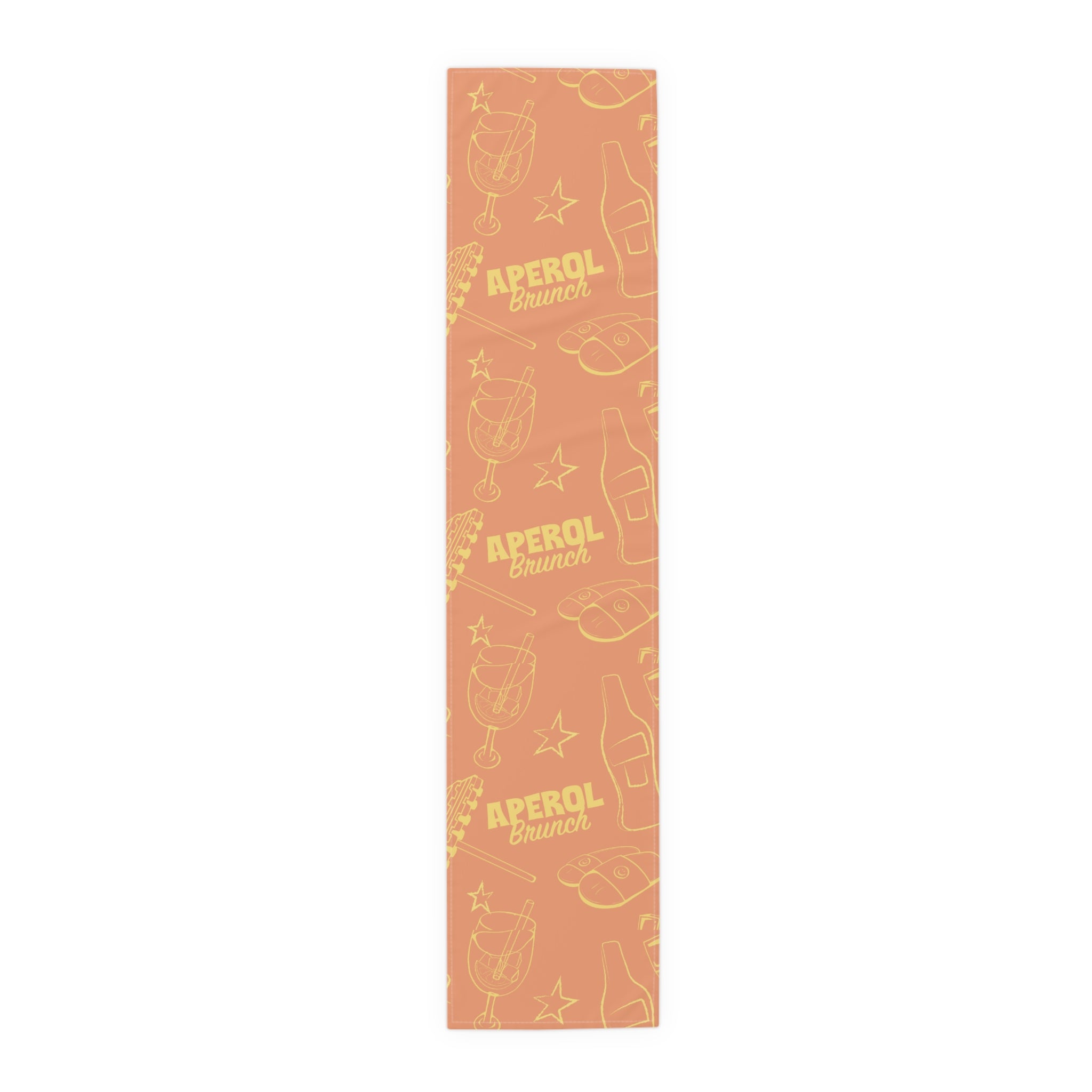 Aperol Brunch Table Runner - Orange and Yellow Brunch Inspired Design