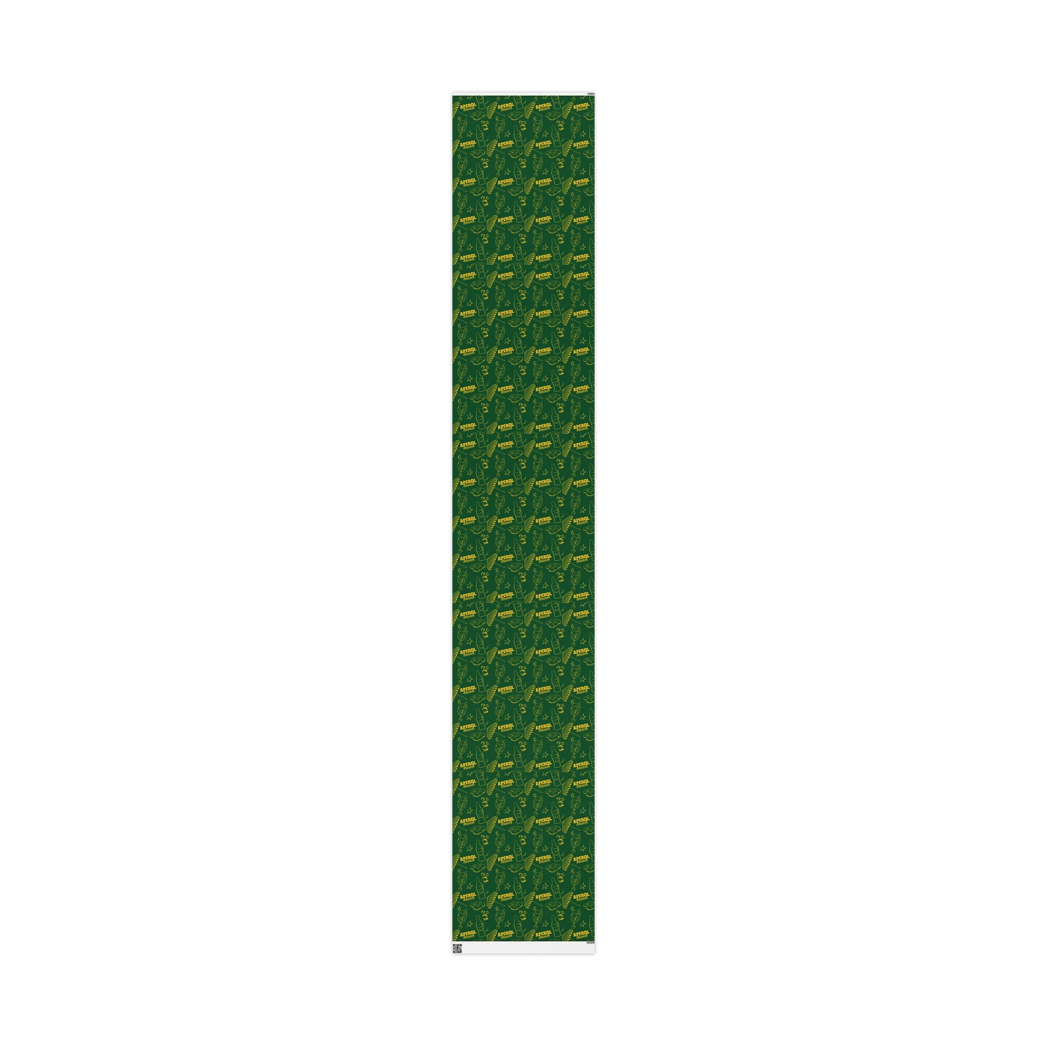 Aperol Brunch Peel Wrapping Paper Roll — Green Brunch Collection Inspired Design