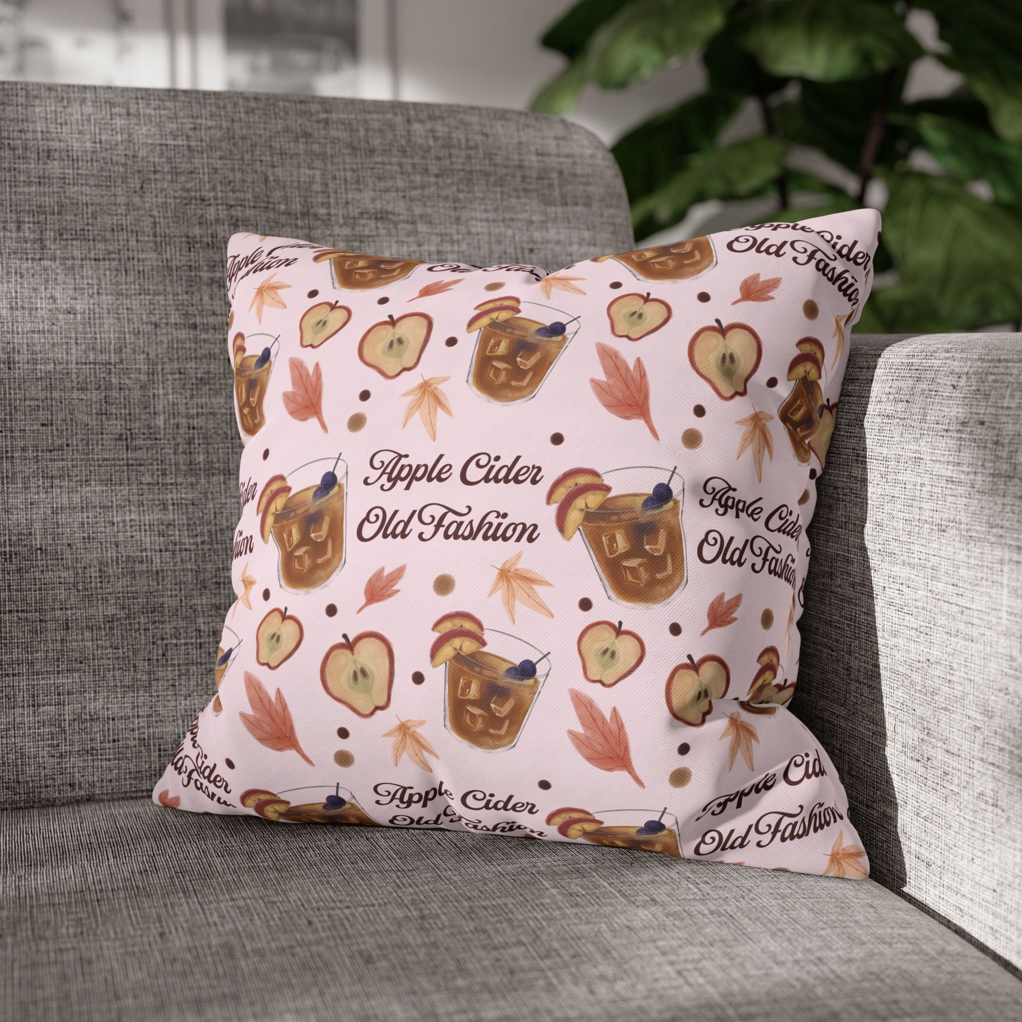Apple Cider Old Fashion Pillowcase — Light Pink Apple Cider Collection Inspired Design