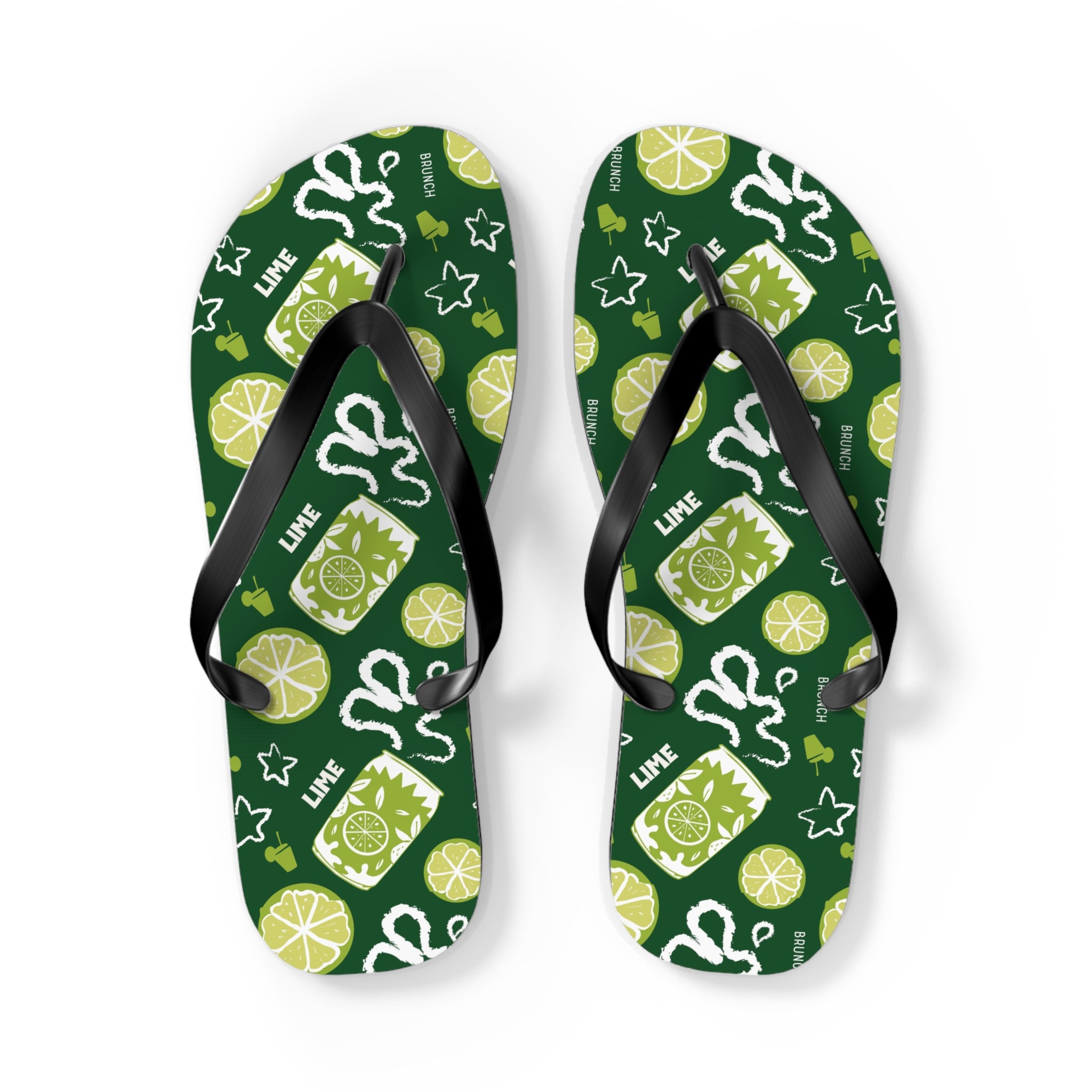 Lime Fruit Brunch Flip Flops – Lime Brunch Collection Inspired Design