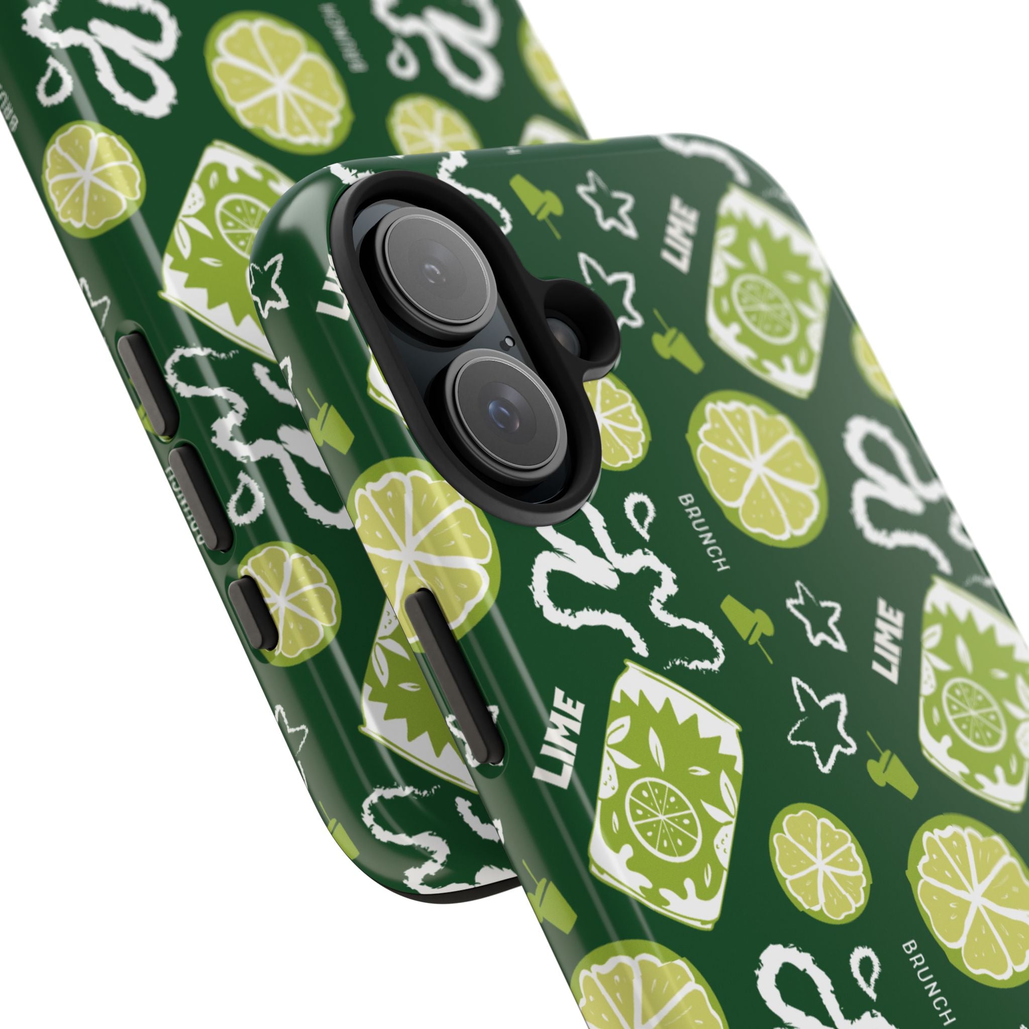 Lime Brunch Fruit Collection Tough Phone Case — Green Aperol Inspired Design