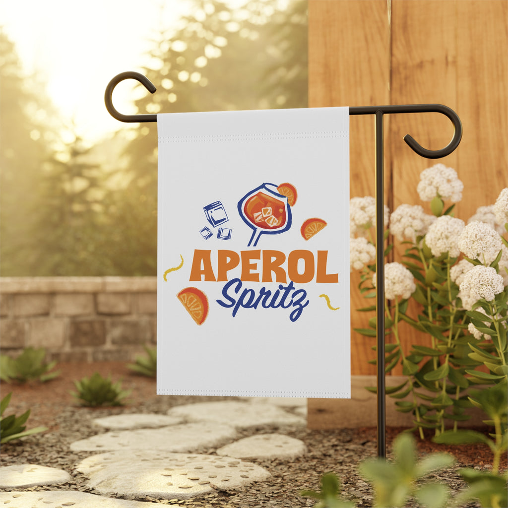 Aperol Spritz Garden Flag — Outdoor/House Banner with Cocktail Design