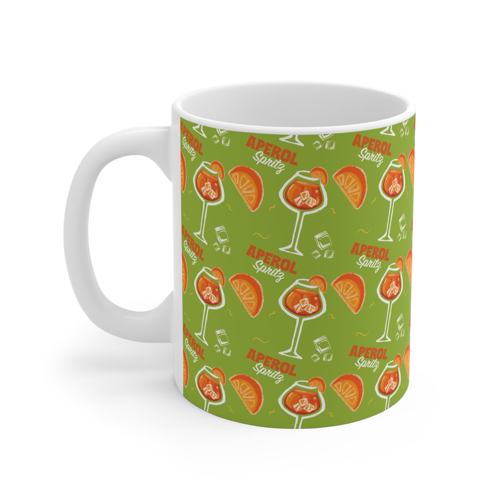 Aperol Spritz 11oz Coffee Mug — Green Spritz Collection Inspired Design
