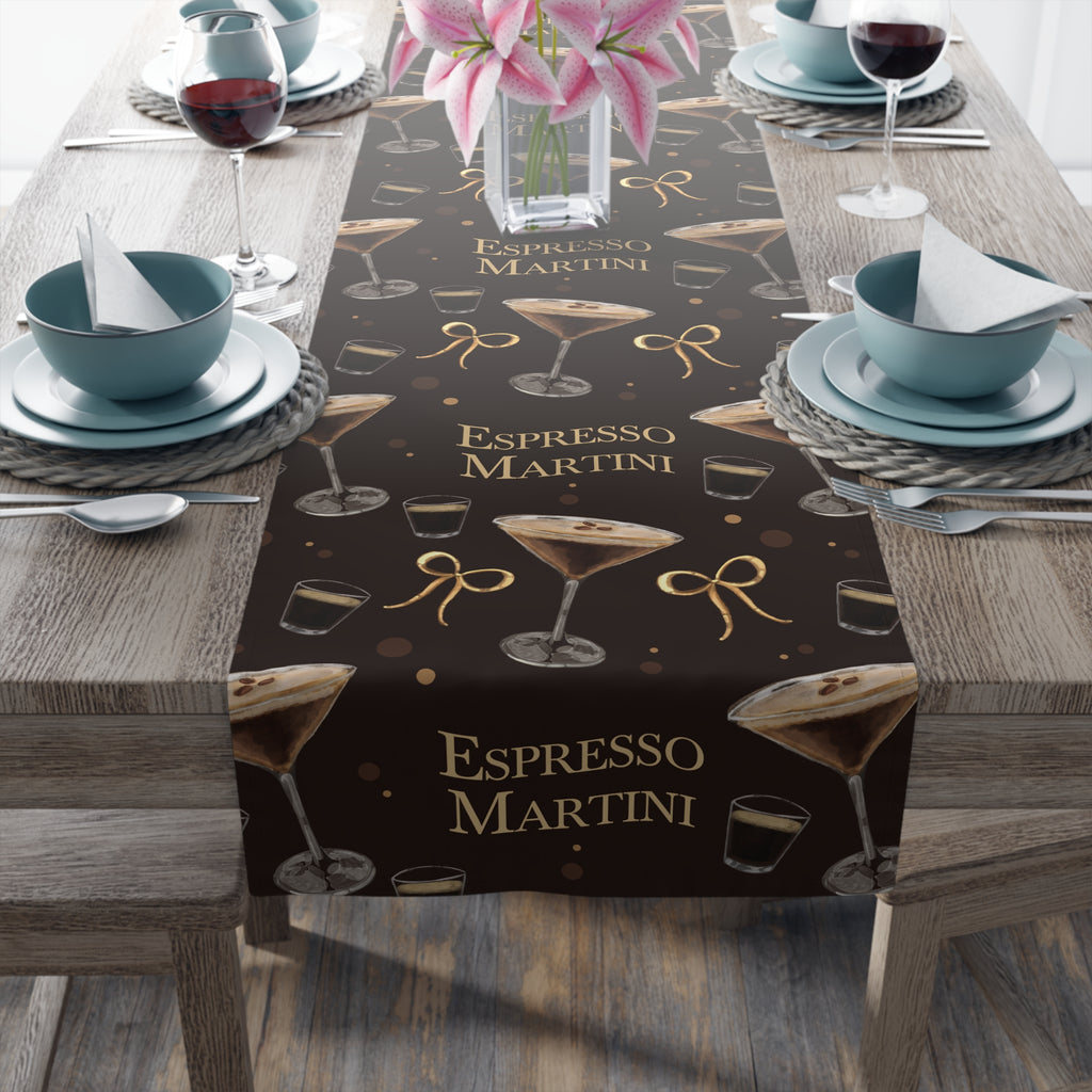 Espresso Martini Table Runner — Dark Brown Espresso Collection Inspired Design