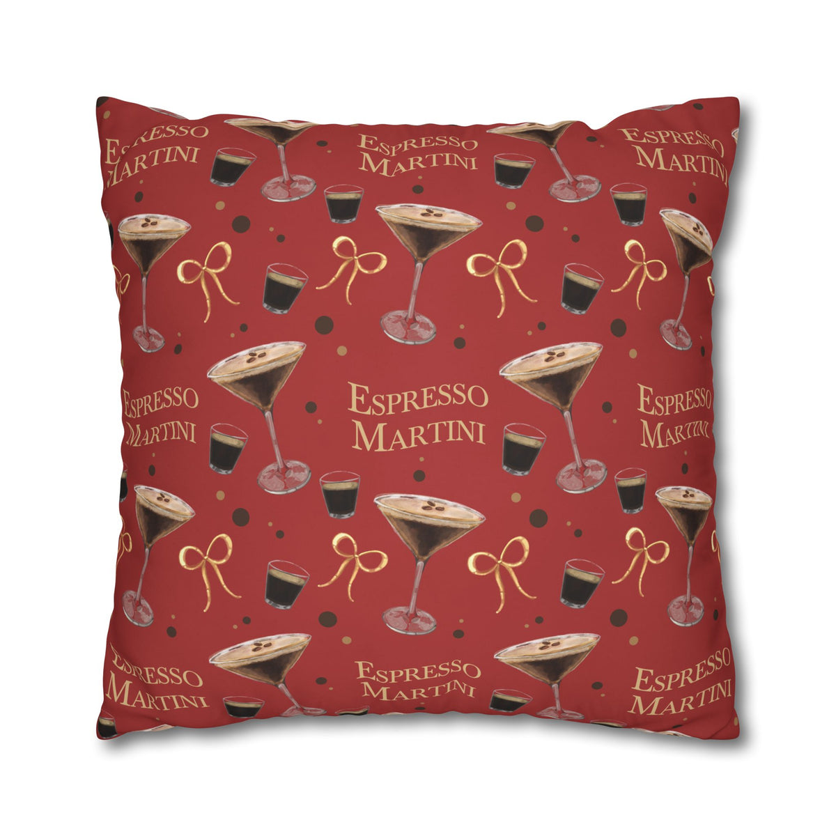 Espresso Martini Pillowcase — Red Espresso Collection Inspired Design