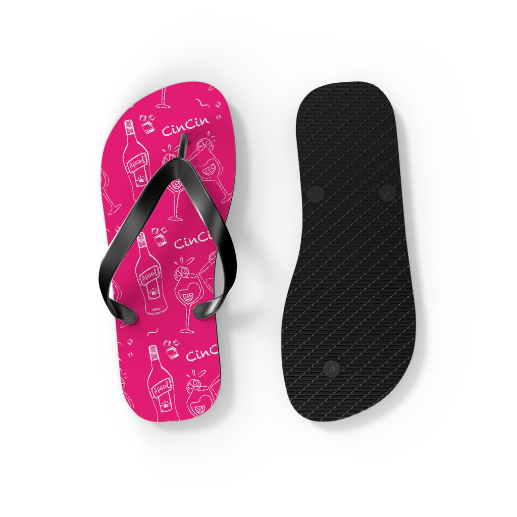 Cin Cin Pink Flip Flops — Pink Cin Cin Collection Inspired Design