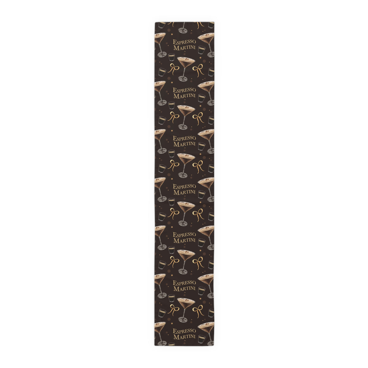 Espresso Martini Table Runner — Dark Brown Espresso Collection Inspired Design