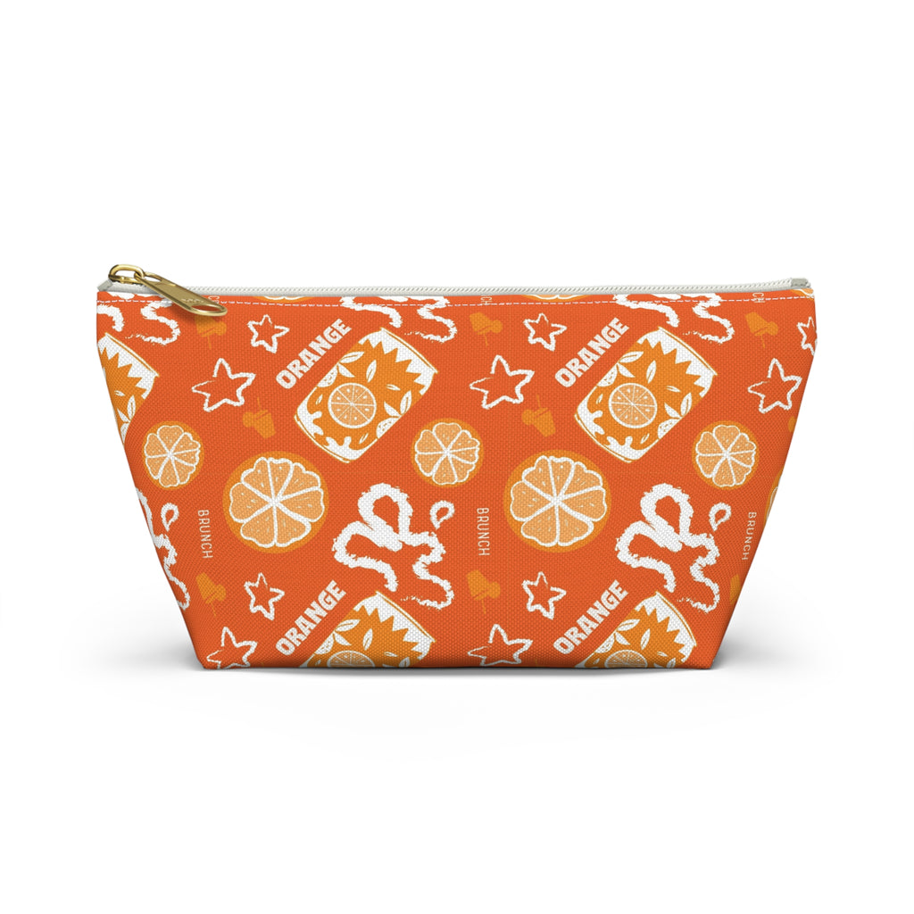 Orange Fruit Brunch Pouch w T-bottom — Orange Aperol Inspired Design
