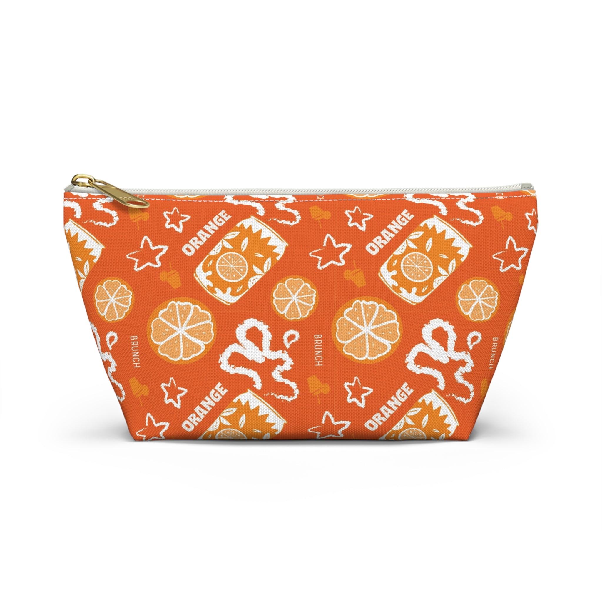 Orange Fruit Brunch Pouch w T-bottom — Orange Aperol Inspired Design