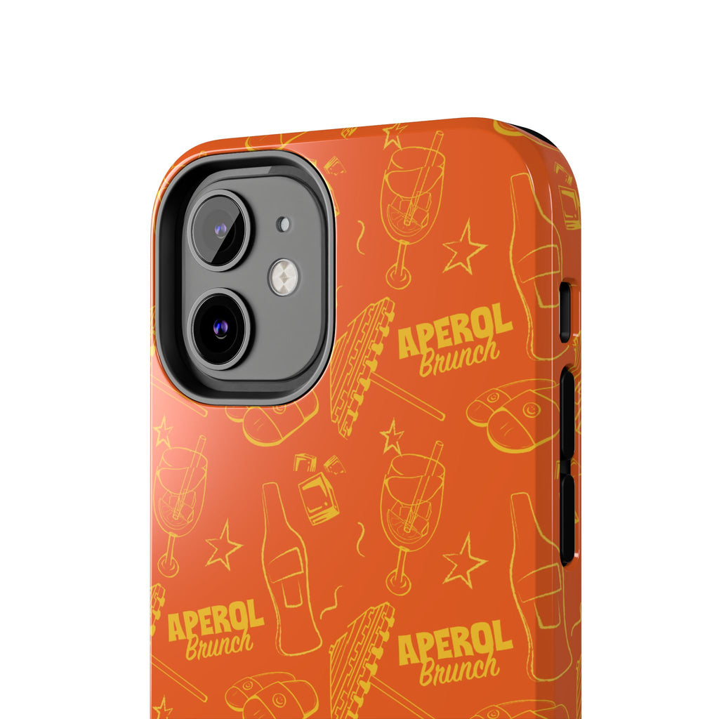 Aperol Brunch Collection Tough Phone Case - Orange and Yellow Brunch Inspired Design