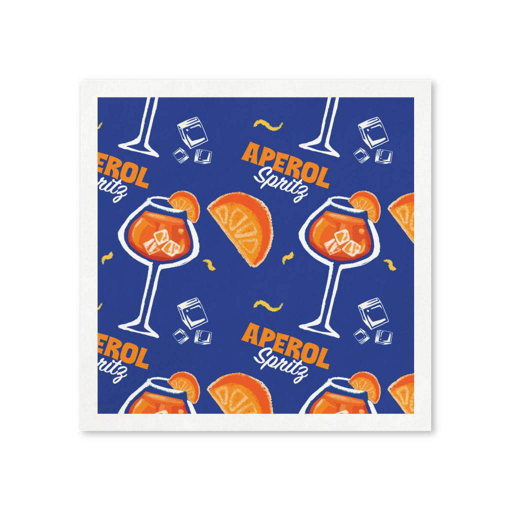 Aperol Spritz Cocktail Napkins – Festive Orange Drink Party Napkins