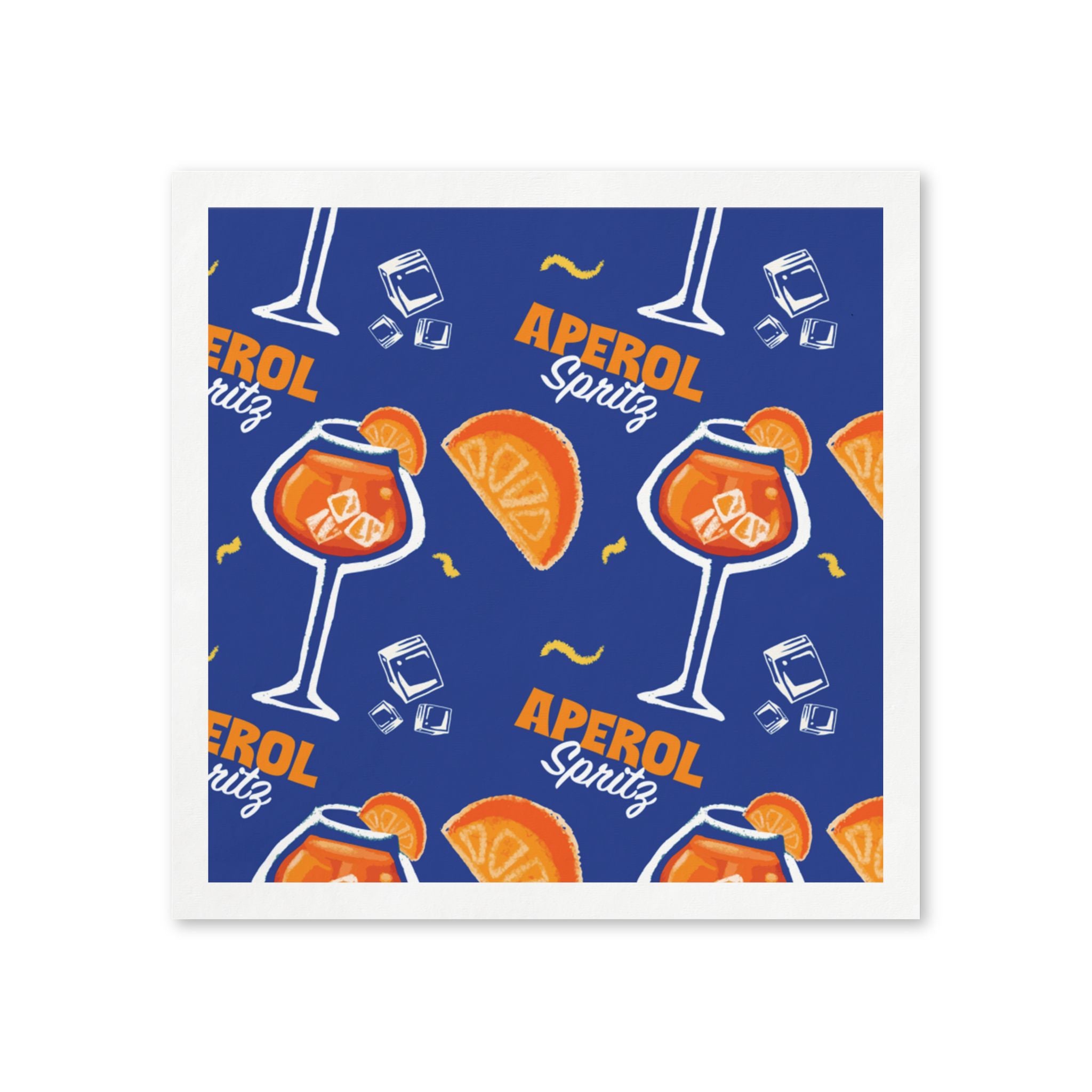 Aperol Spritz Cocktail Napkins – Festive Orange Drink Party Napkins