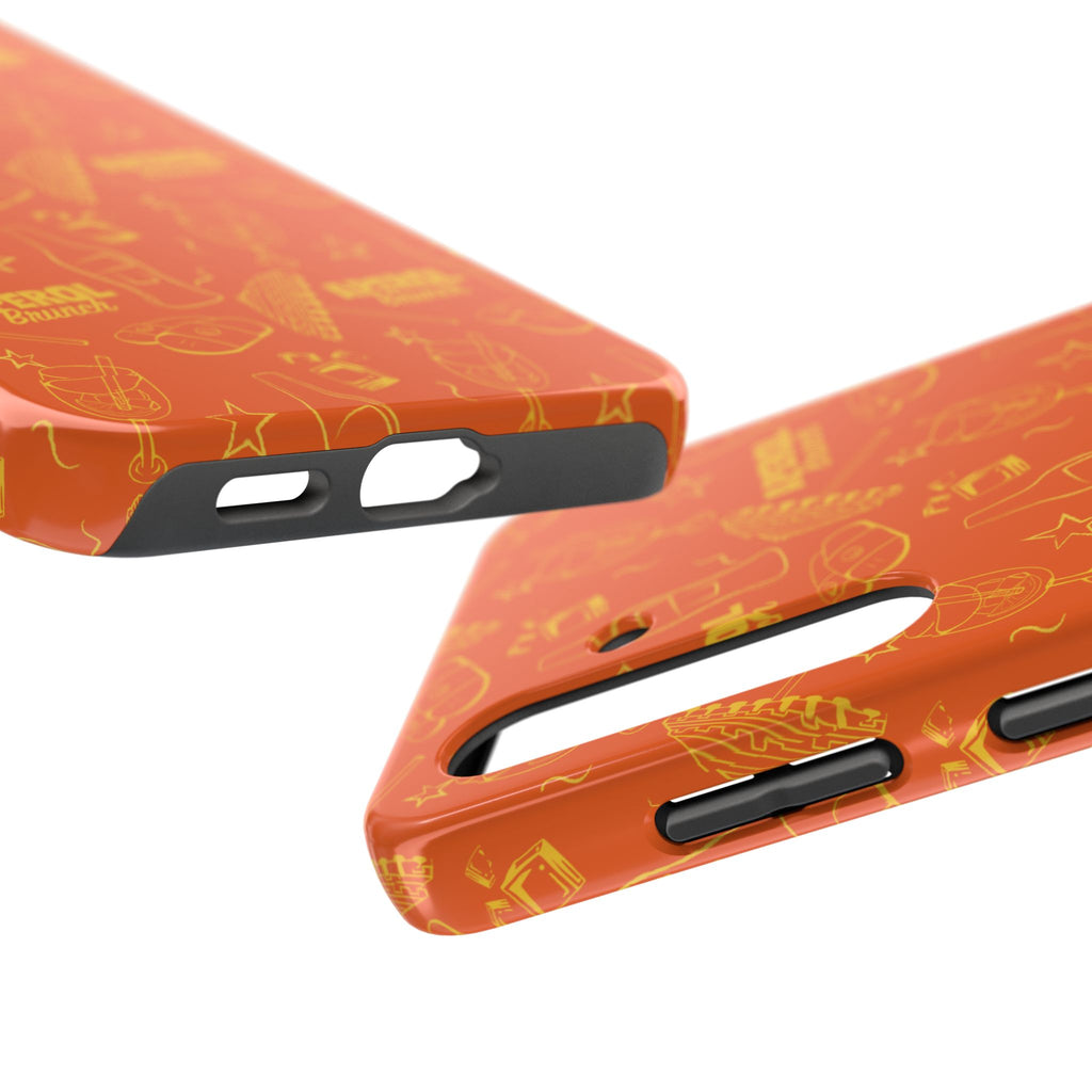 Aperol Brunch Collection Tough Phone Case - Orange and Yellow Brunch Inspired Design