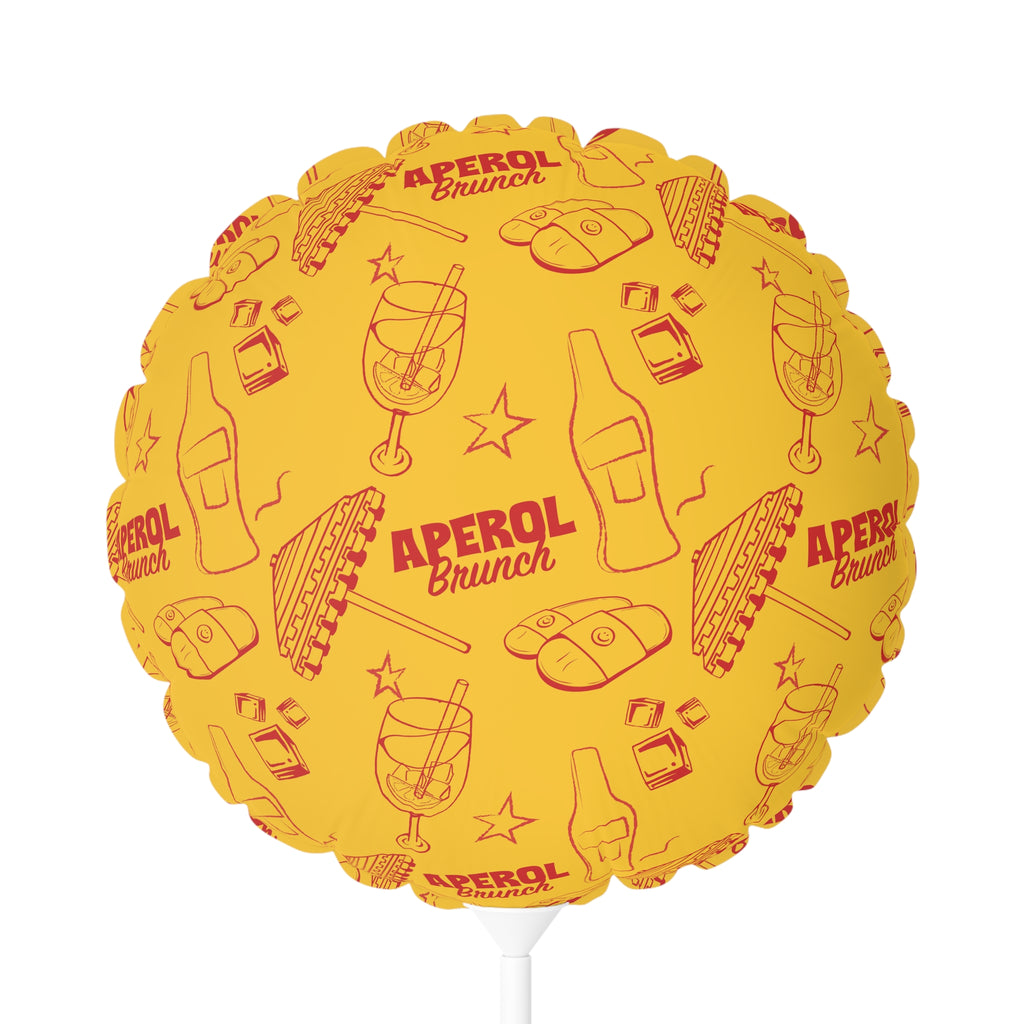 Aperol Brunch 11" Round Balloon — Aperol Yellow Collection Inspired Design