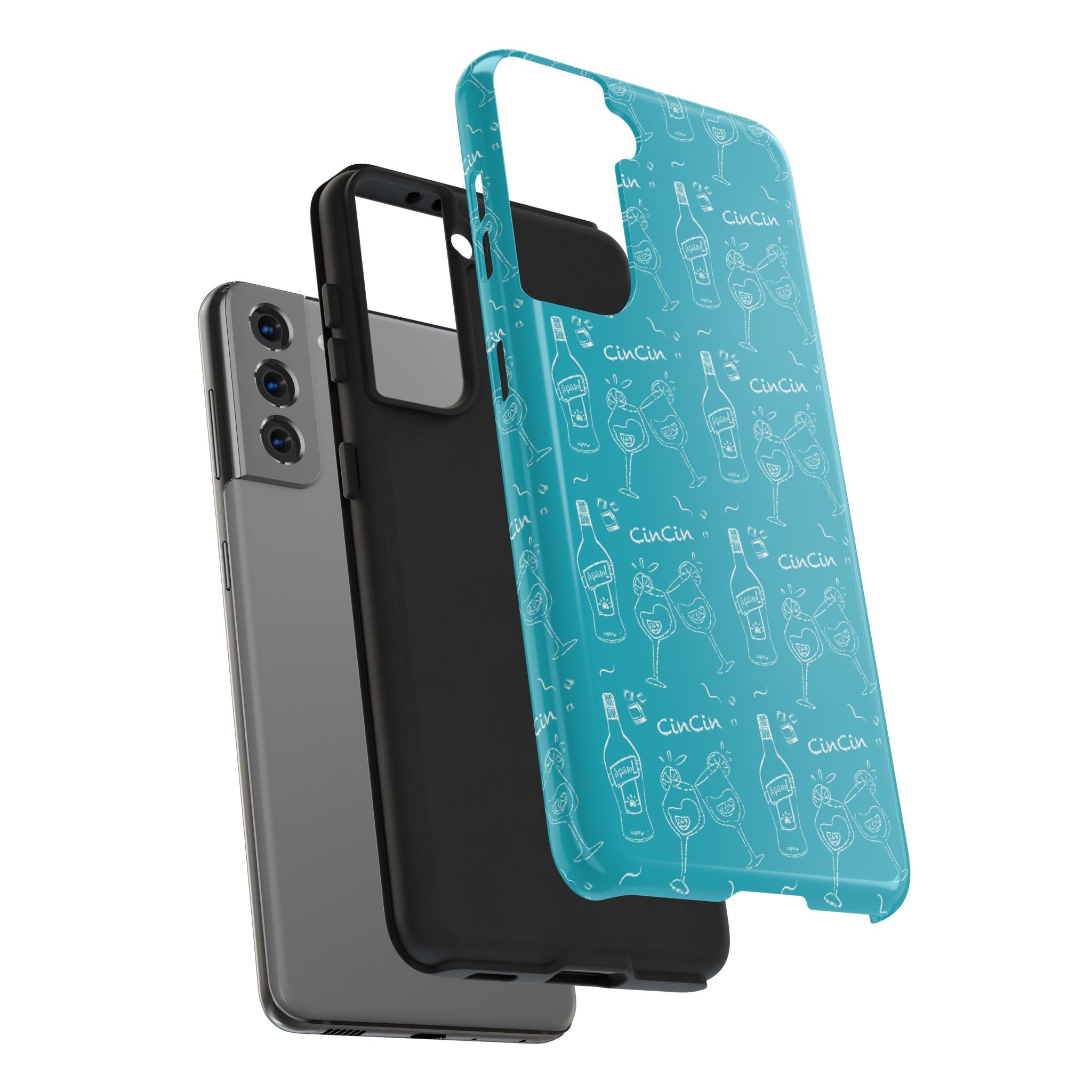 Cin Cin Spritz Tough Phone Case — Turquoise CinCin Brunch Collection Inspired Design