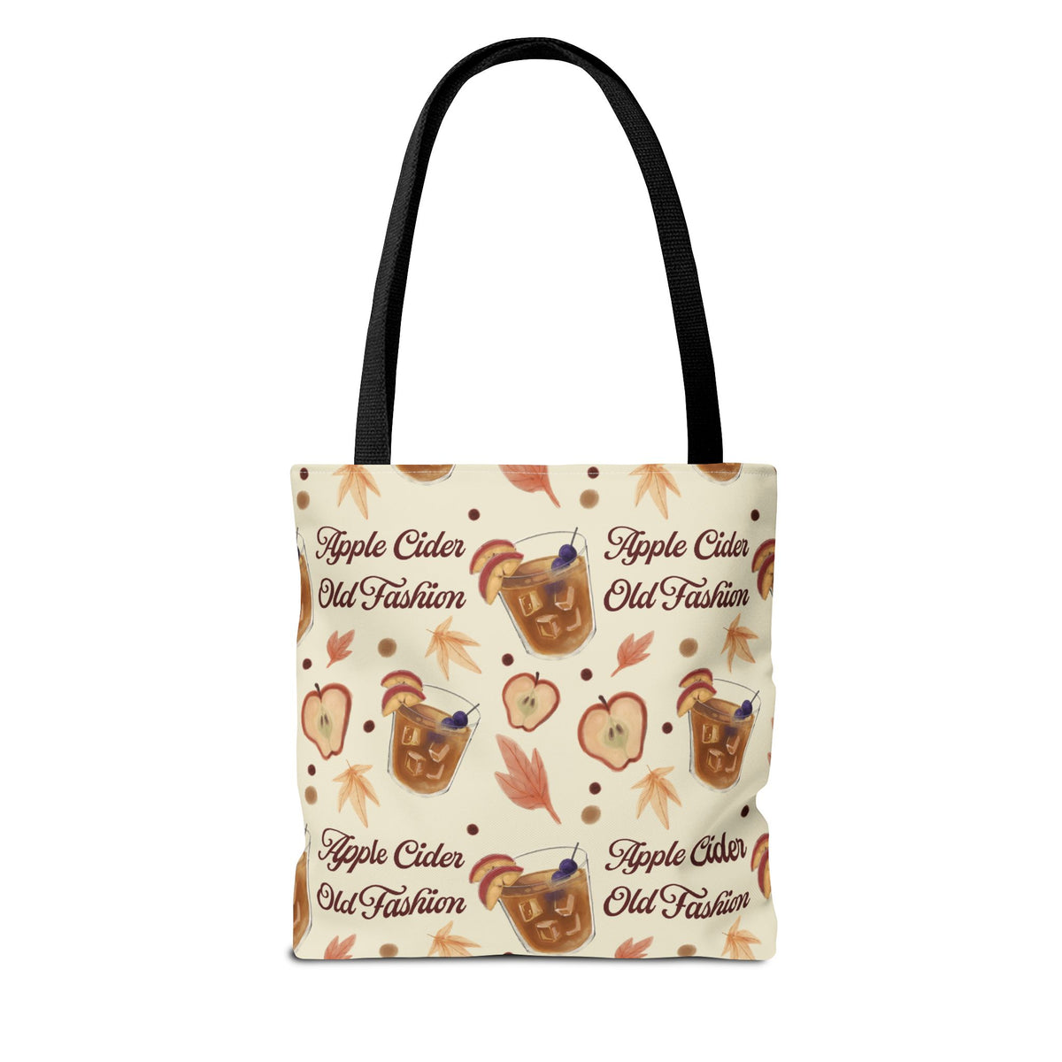 Apple Cider Old Fashioned Tote Bag — Beige Apple Cider Collection Inspired Design