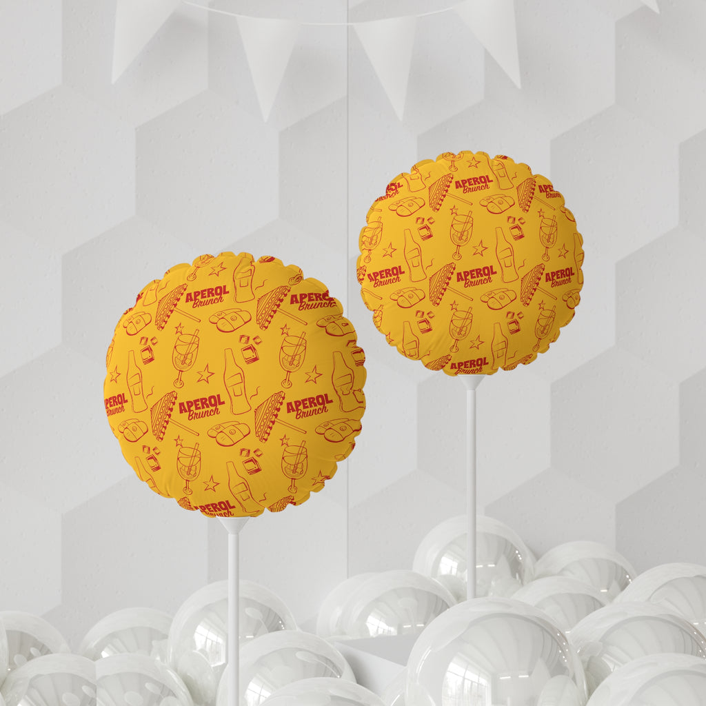 Aperol Brunch 11" Round Balloon — Aperol Yellow Collection Inspired Design