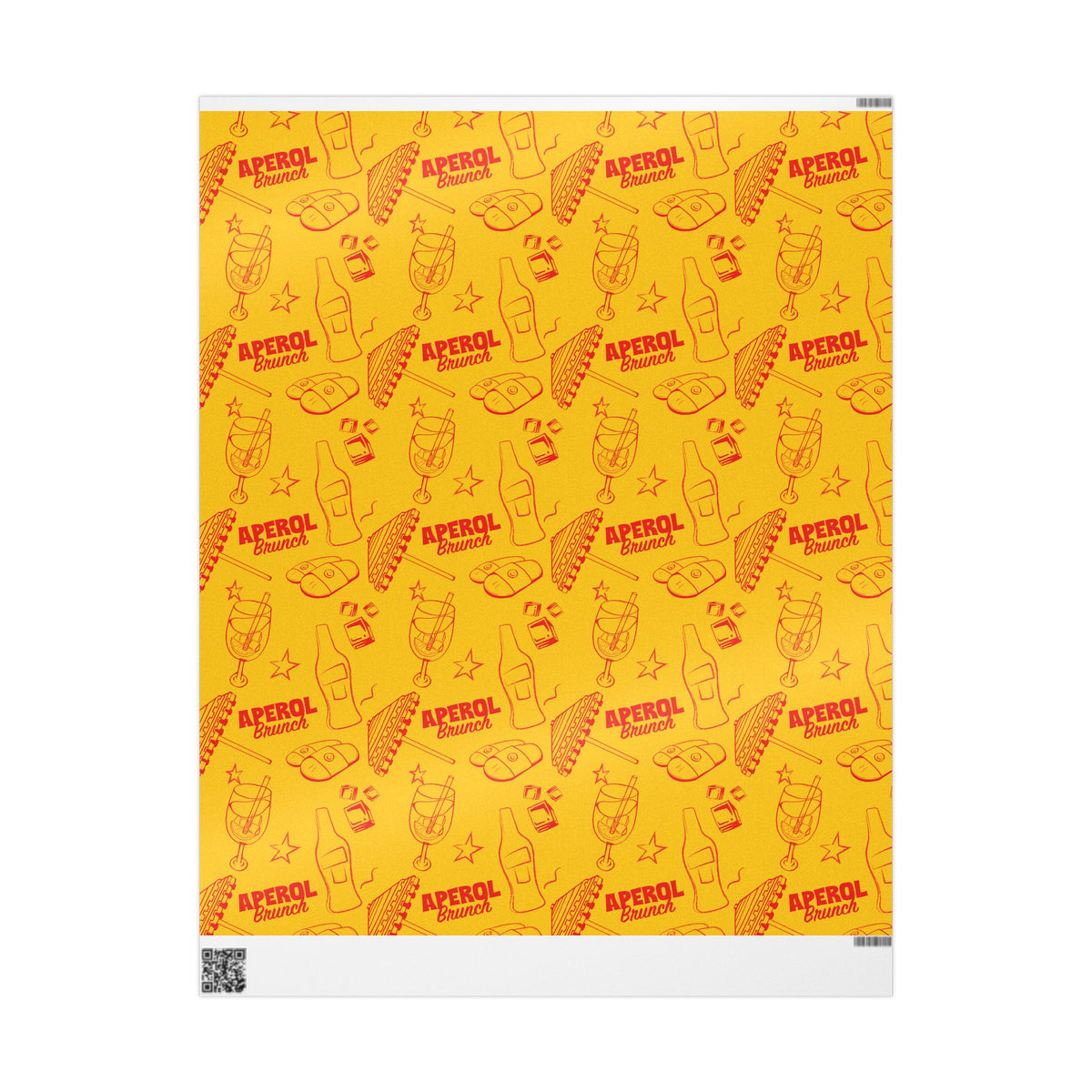 Aperol Brunch Peel Wrapping Paper Roll — Aperol Yellow Collection Inspired Design