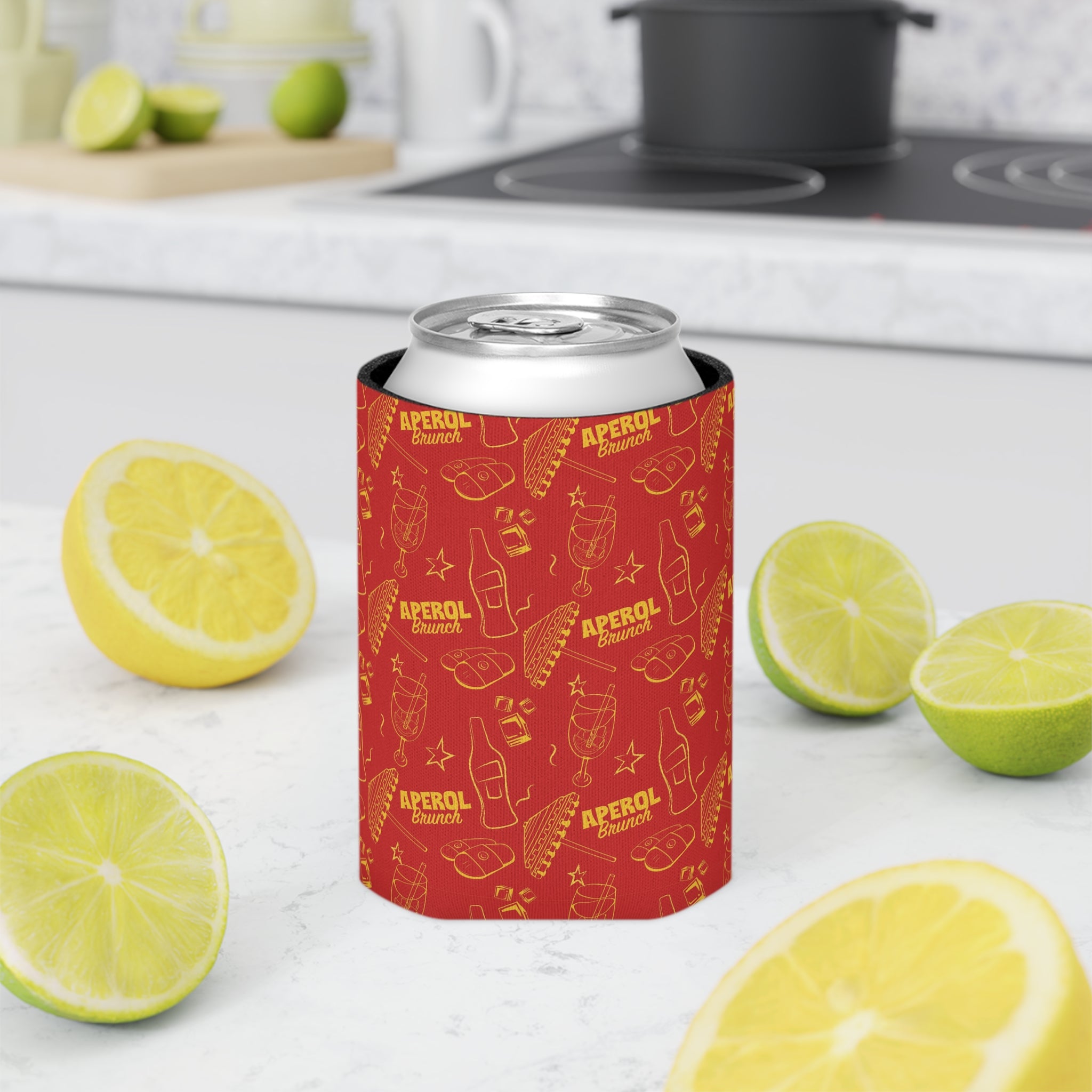 Aperol Brunch Red Collection Can Cooler - Red Aperol Inspired Design