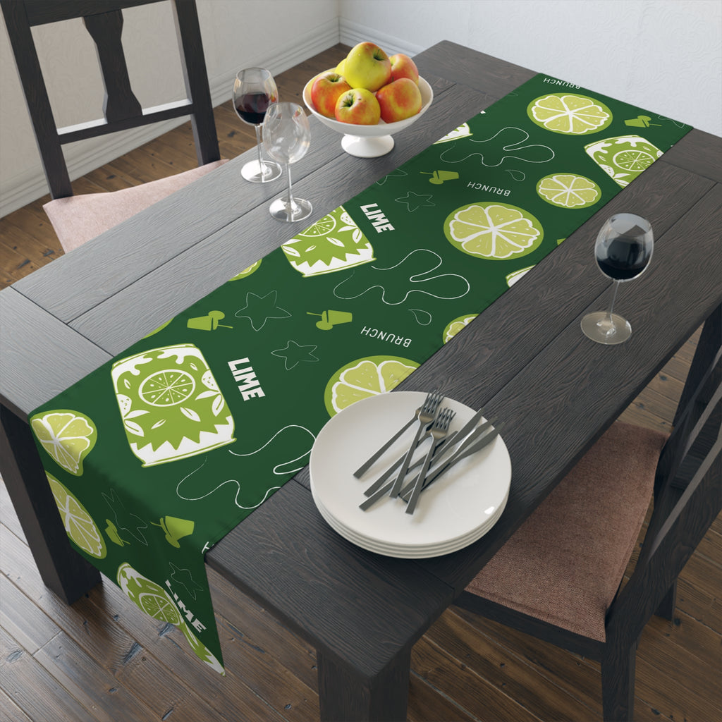 Lime Brunch Table Runner – Citrus Summer Table Decor