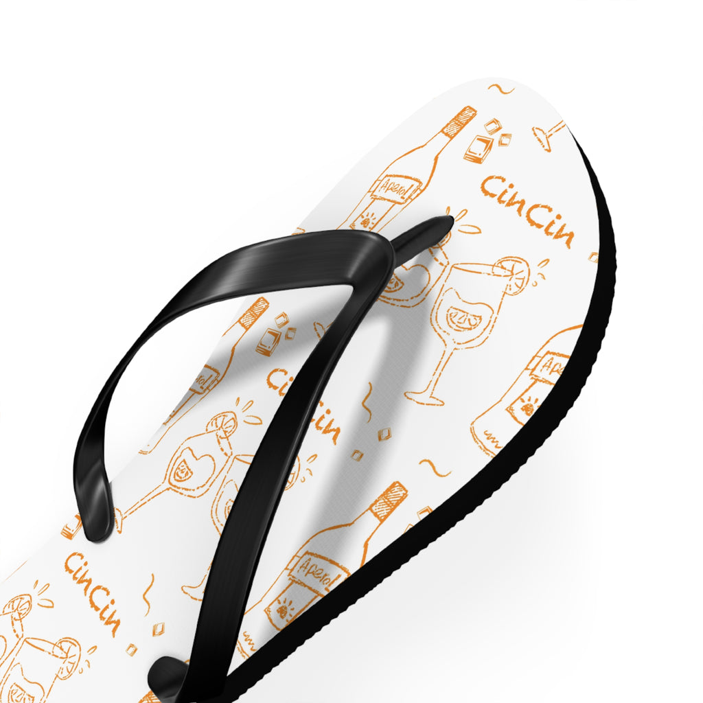 Cin Cin White Flip Flops — White Brunch Collection Inspired Design