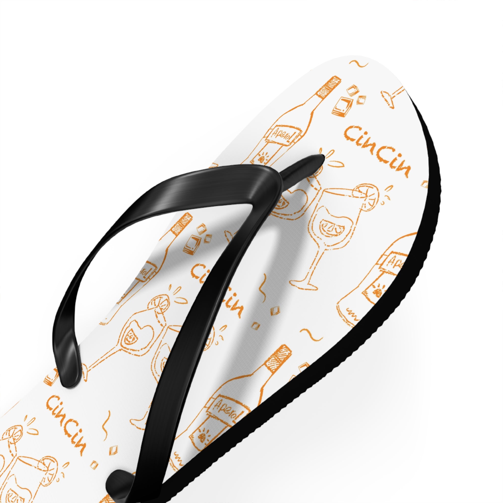 Cin Cin White Flip Flops — White Brunch Collection Inspired Design