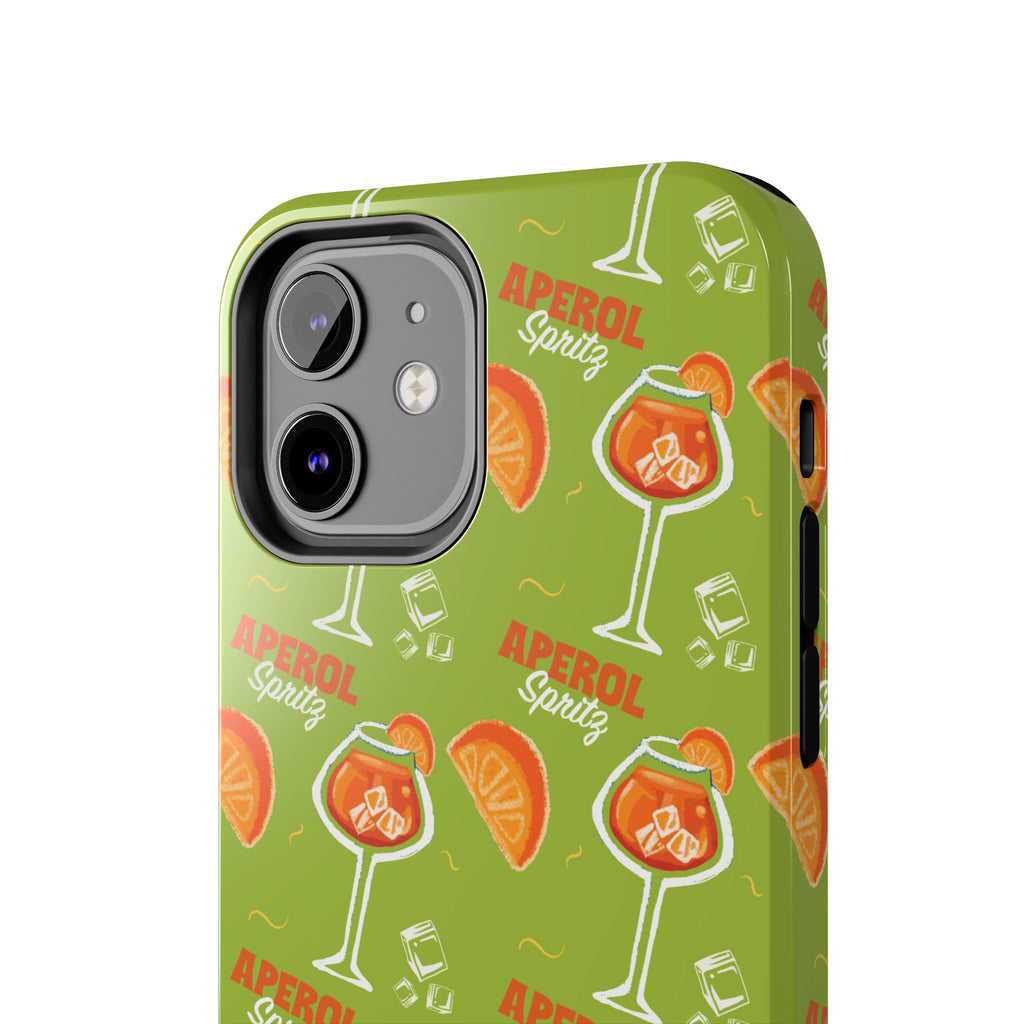 Aperol Spritz Pattern Tough Phone Case — Green Spritz Collection Inspired Design