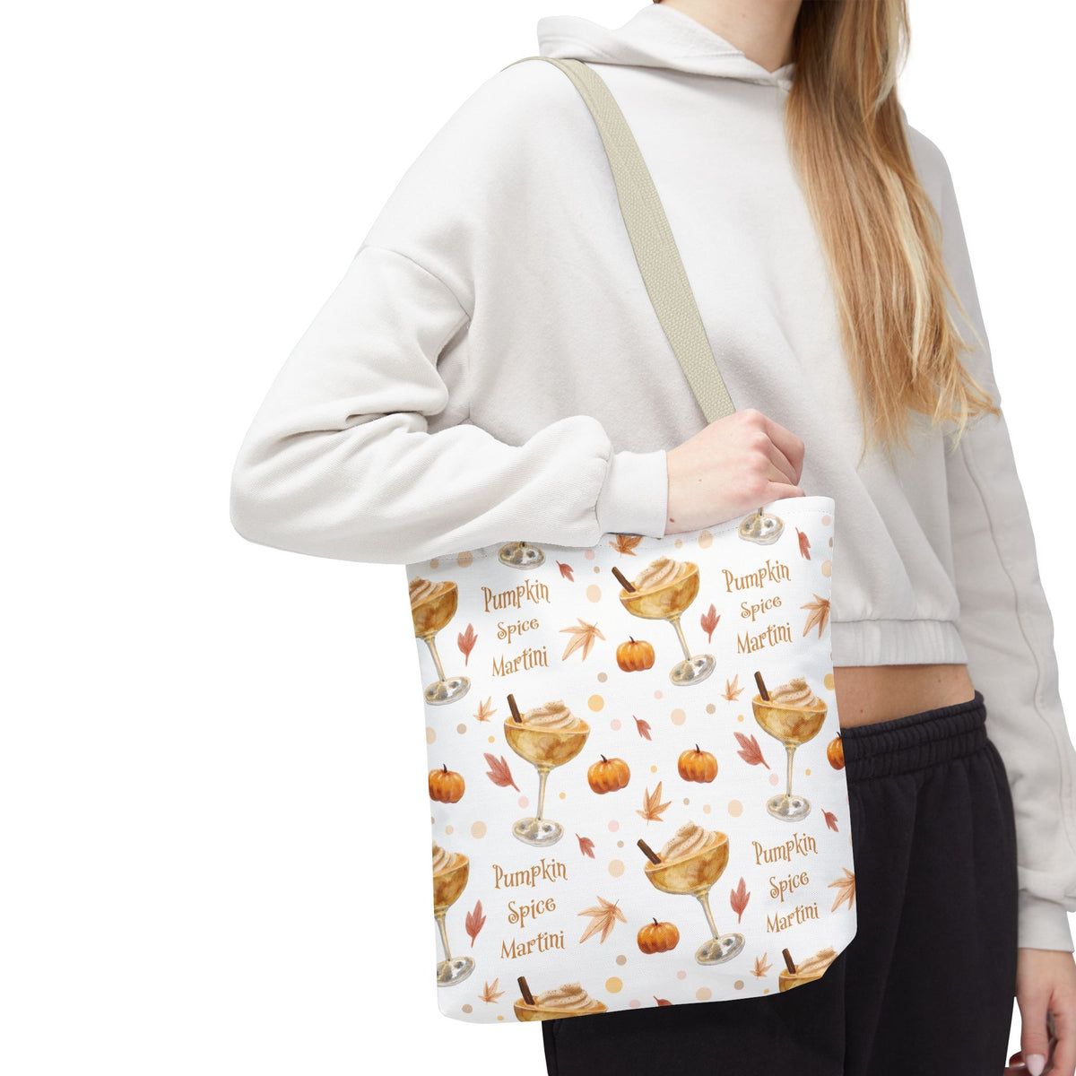 Pumpkin Spice Martini Tote Bag — White Pumpkin Collection Inspired Design