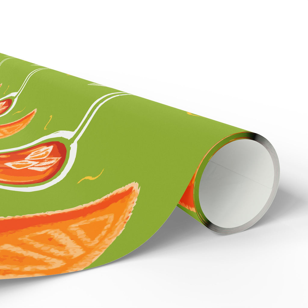 Aperol Spritz Peel Wrapping Paper Roll — Green Spritz Collection Inspired Design